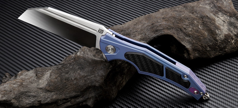 Artisan Cutlery Apache Nomad ATZ-1813G M390 Blade Titanium Handle Folding Knives - Image 3