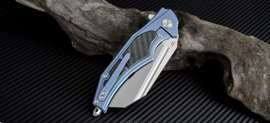 Artisan Cutlery Apache Nomad ATZ-1813G M390 Blade Titanium Handle Folding Knives - Image 4
