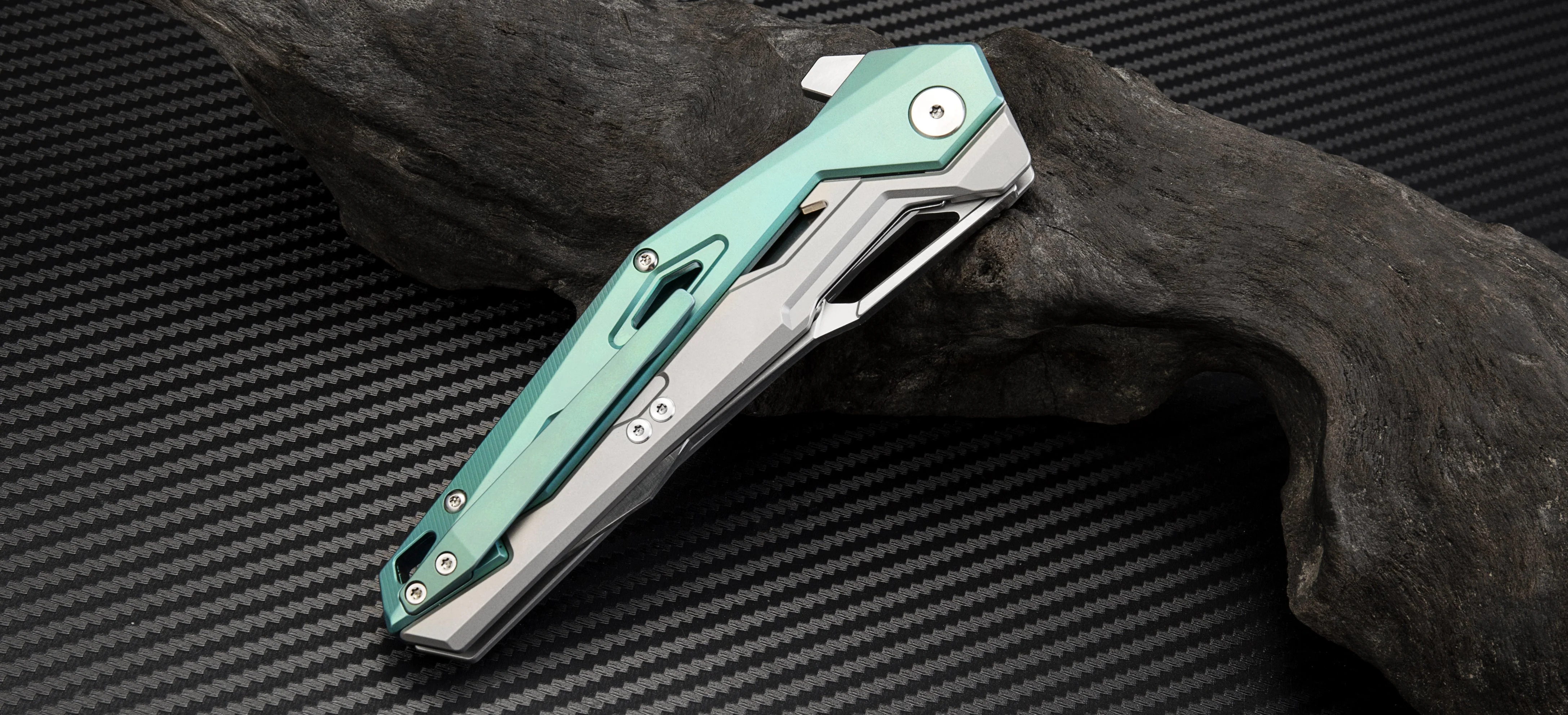 Artisan Cutlery Bombardier ATZ-1812G S35VN Blade Titanium Handle Folding Knives - Image 7