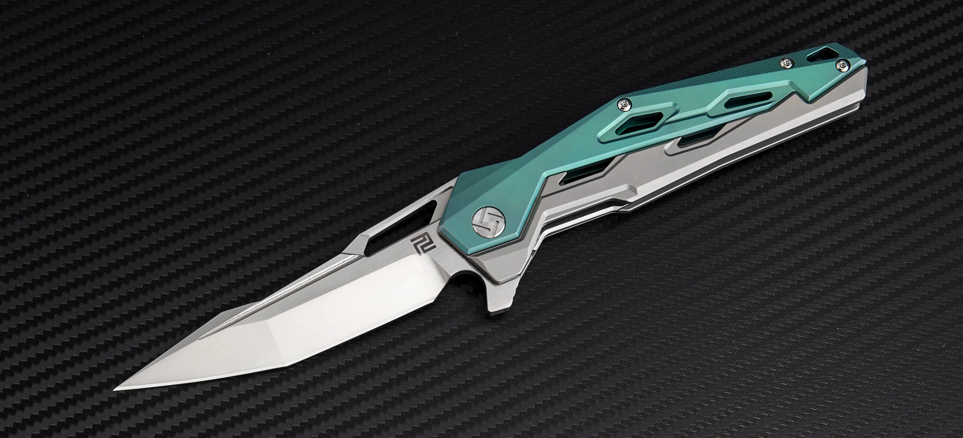 Artisan Cutlery Bombardier ATZ-1812G S35VN Blade Titanium Handle Folding Knives - Image 9