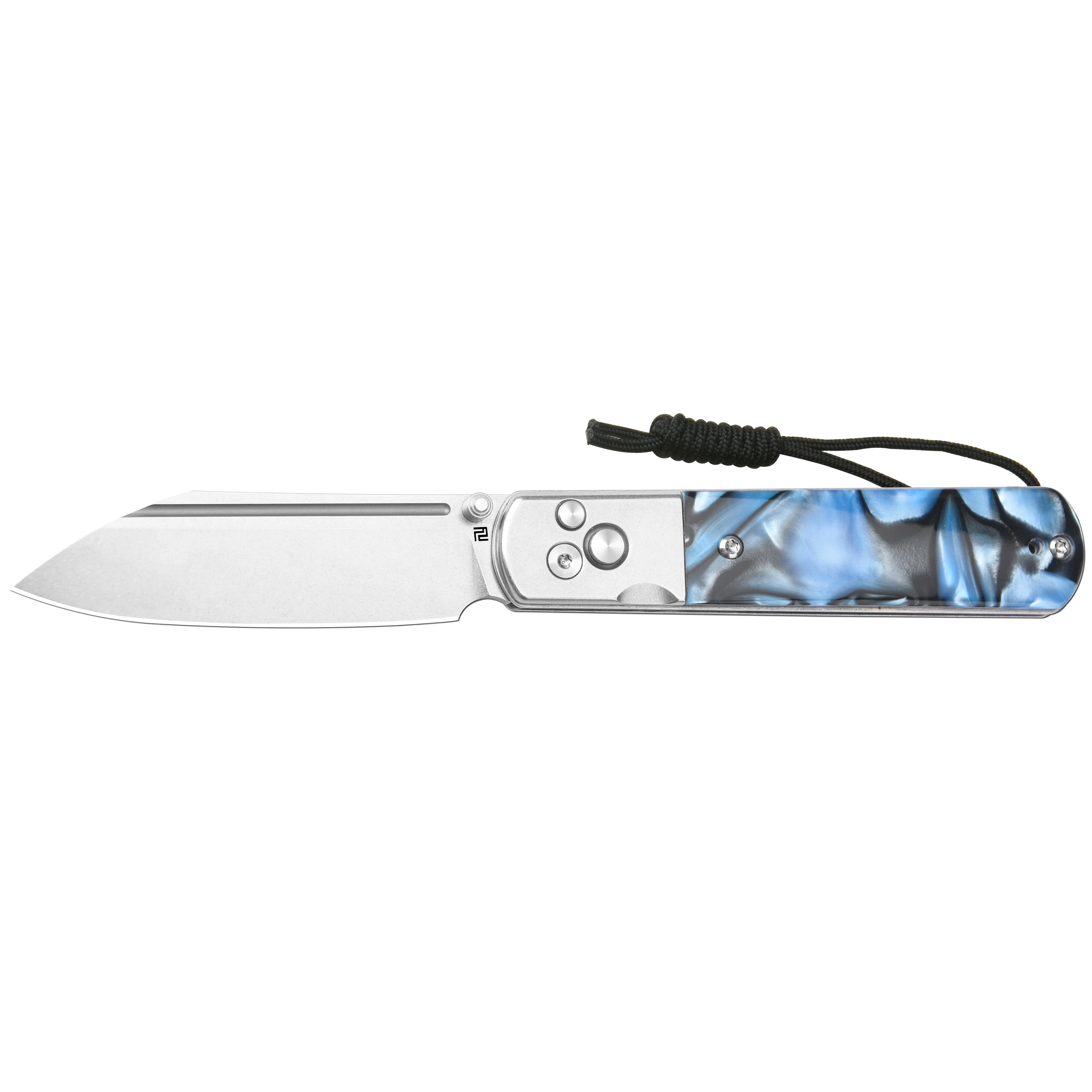 Artisan Cutlery Holm 1875P AR-RPM9 Steel Blade Acrylic Handle Folding Knives - Deep Sea Blue Acrylic (1875P-BA) - Image 5