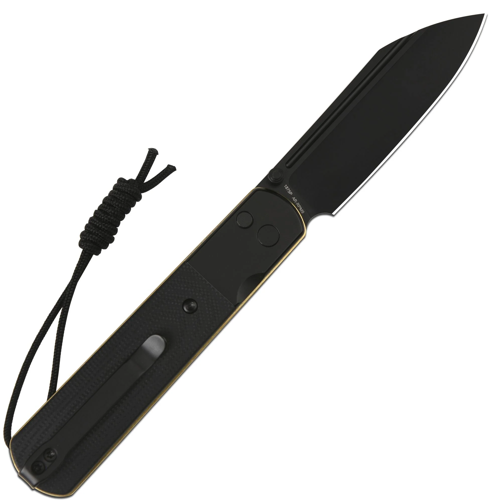 Artisan Cutlery Holm 1875P AR-RPM9 Steel Blade G10 Handle Folding Knives - Black PVD Steel+Black G10 Inlay+Gold PVD Steel Liner (1875P-BG) - Image 4