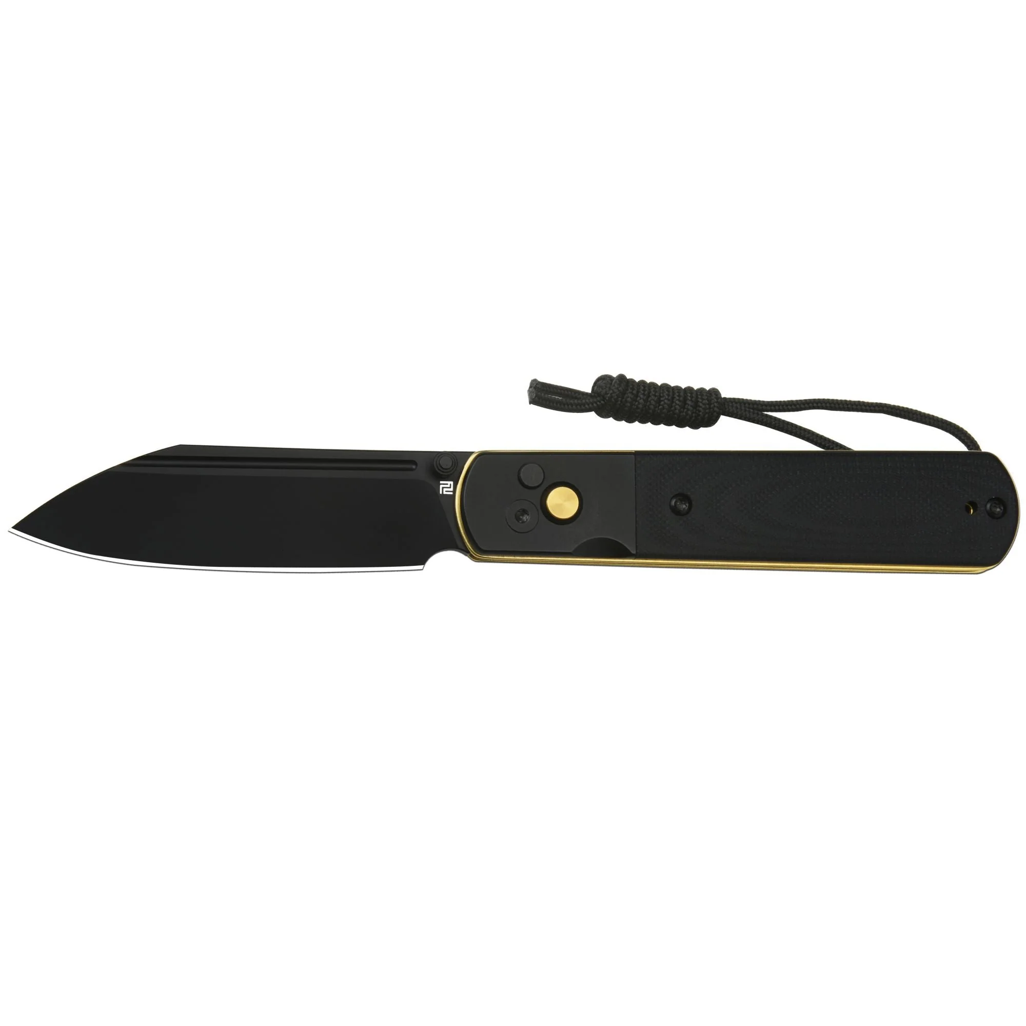 Artisan Cutlery Holm 1875P AR-RPM9 Steel Blade G10 Handle Folding Knives - Black PVD Steel+Black G10 Inlay+Gold PVD Steel Liner (1875P-BG) - Image 5