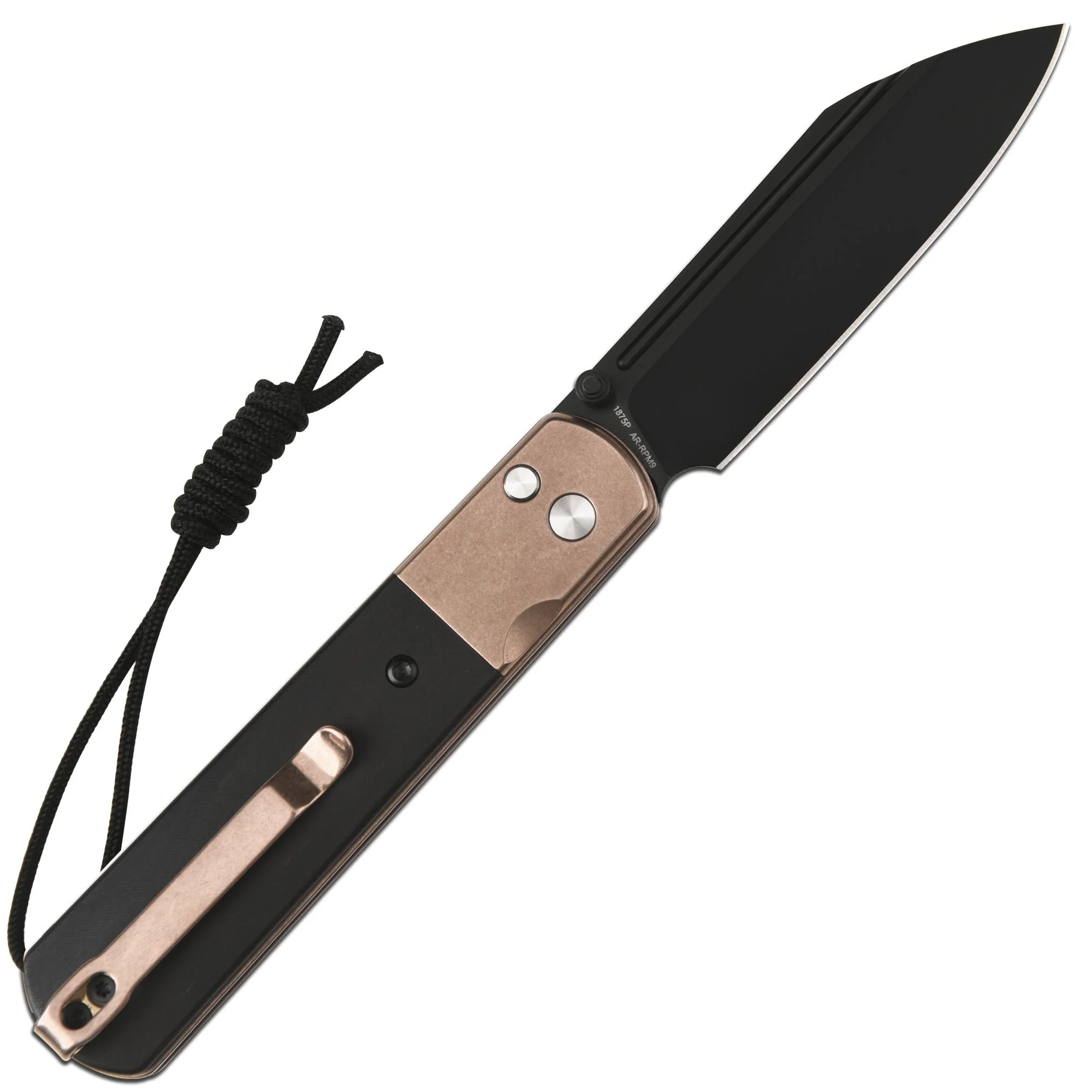 Artisan Cutlery Holm 1875P AR-RPM9 Steel Blade G10 Handle Folding Knives - Rose Gold PVD Steel+Ebony Inlay+Rose Gold PVD Steel Liner (1875P-BRG) - Image 4