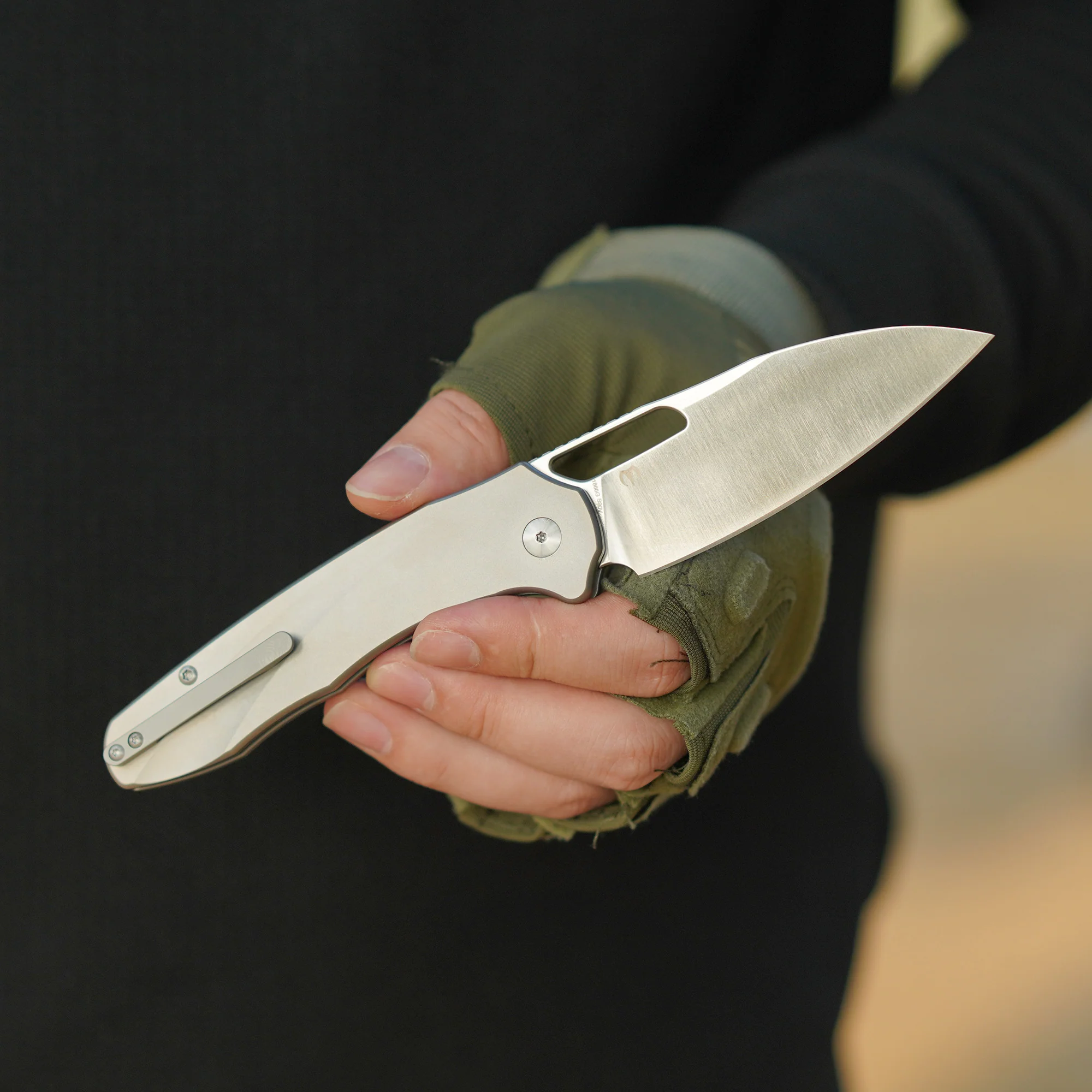 Artisan Cutlery Ornis 1865G CPM S90V Blade Titanium Handle Folding Knives - Image 3