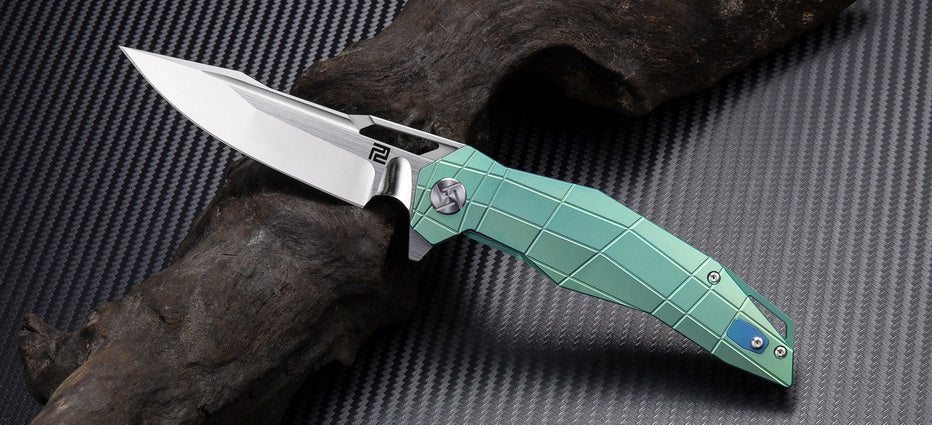 Artisan Cutlery Pangolin ATZ-1826G S35VN Blade Titanium Handle Folding Knives - Image 3