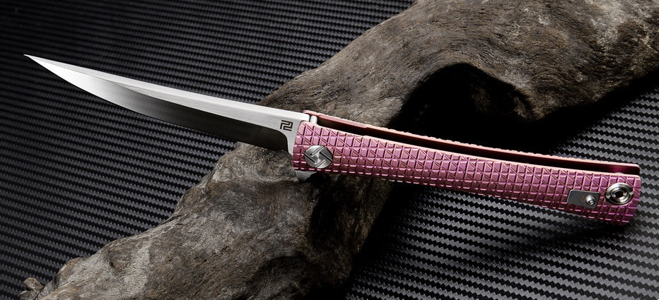 Artisan Cutlery S Waistline ATZ-1805G S35VN Blade Titanium Handle Folding Knives - Image 2
