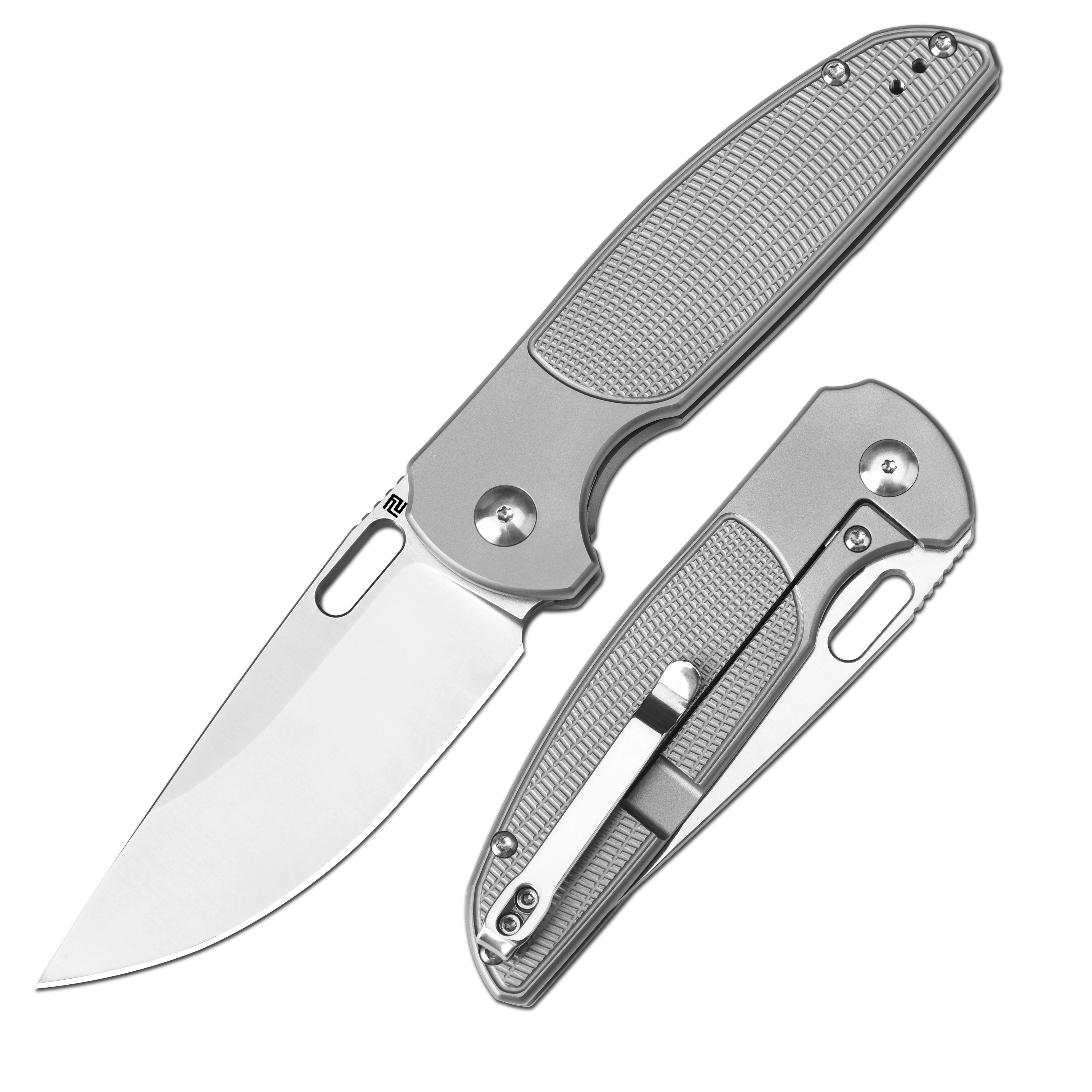 Artisan Cutlery Satyr 1852T-AR AR-RPM9 Blade Titanium Handle Folding Knives - Image 2