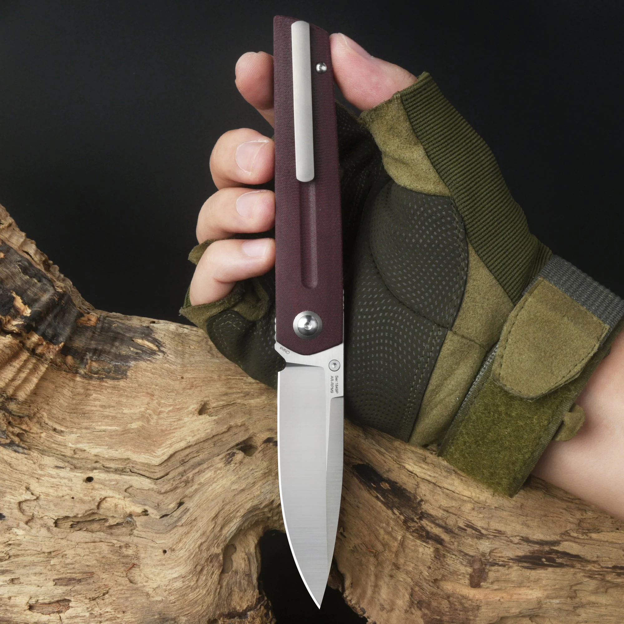 Artisan Cutlery Sirius 1849P S35VN Blade DRC Micarta Handle Folding Knives - Image 6