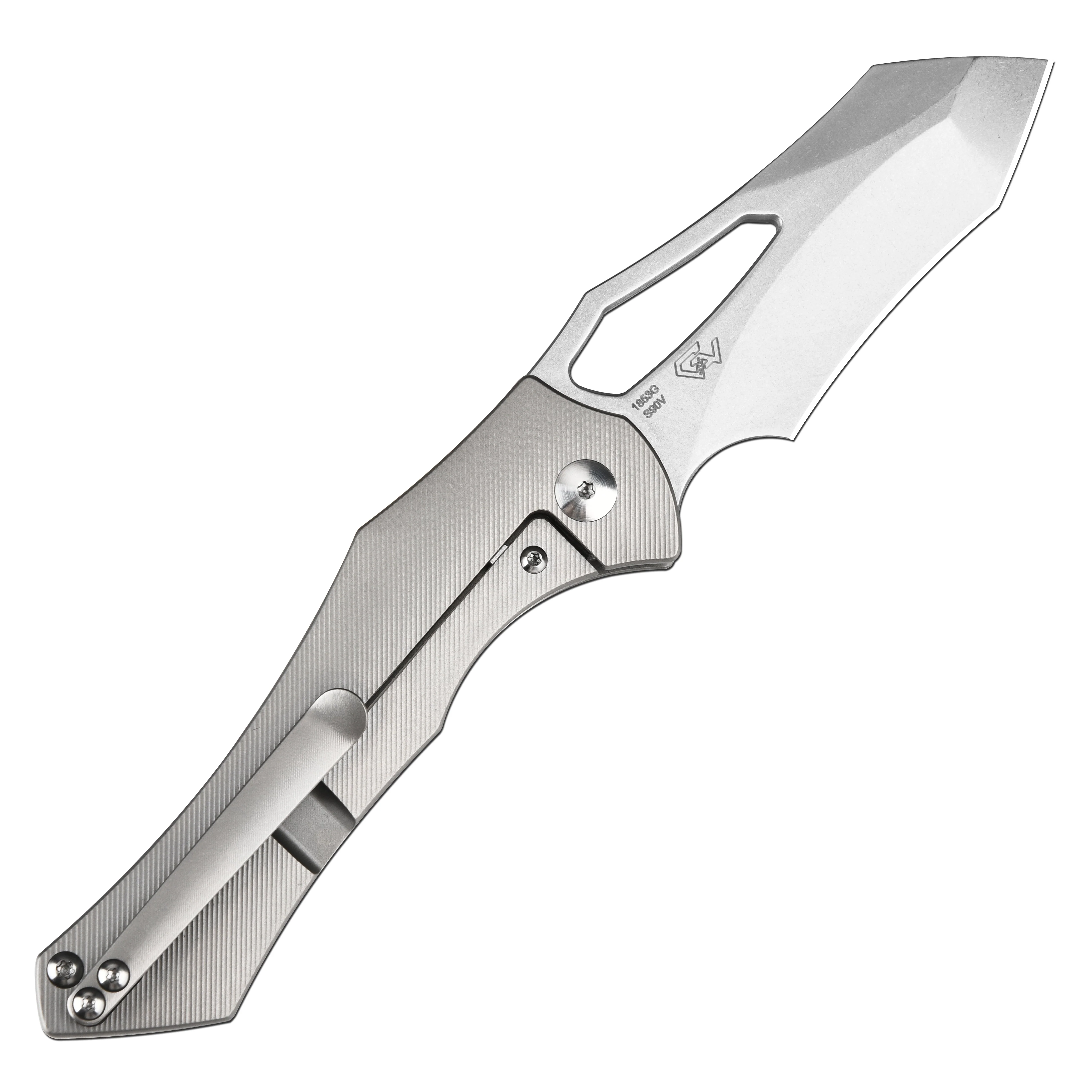 ArtisanCutlery Baskin 1853G S90V Blade Titanium Handle Folding Knives - Image 9