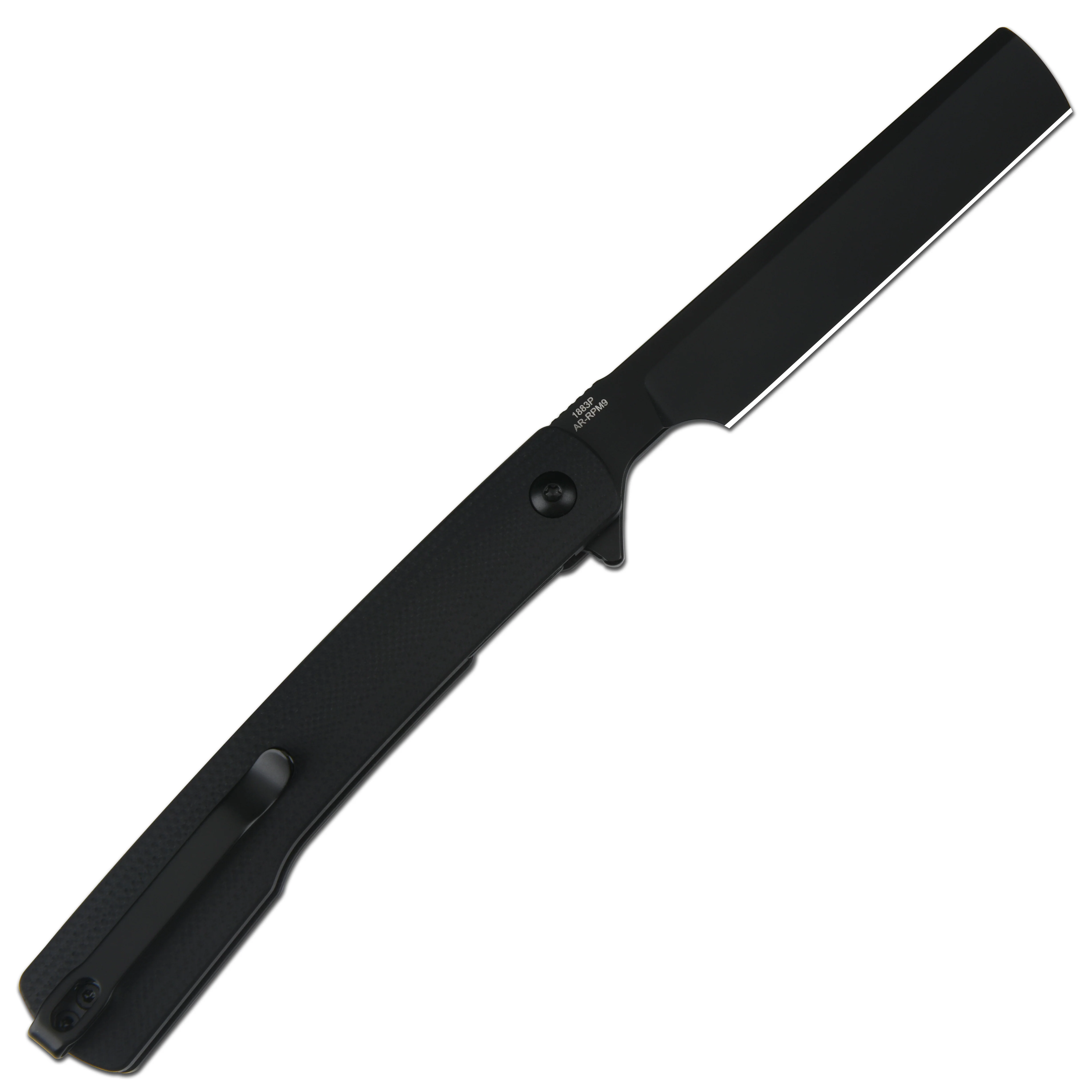 ArtisanCutlery Orthodox V2 Flipper & Liner Lock Knife Black G10 Handle (3.54'' Black PVD Coating AR-RPM9 Blade) 1883P-BBK - Image 9