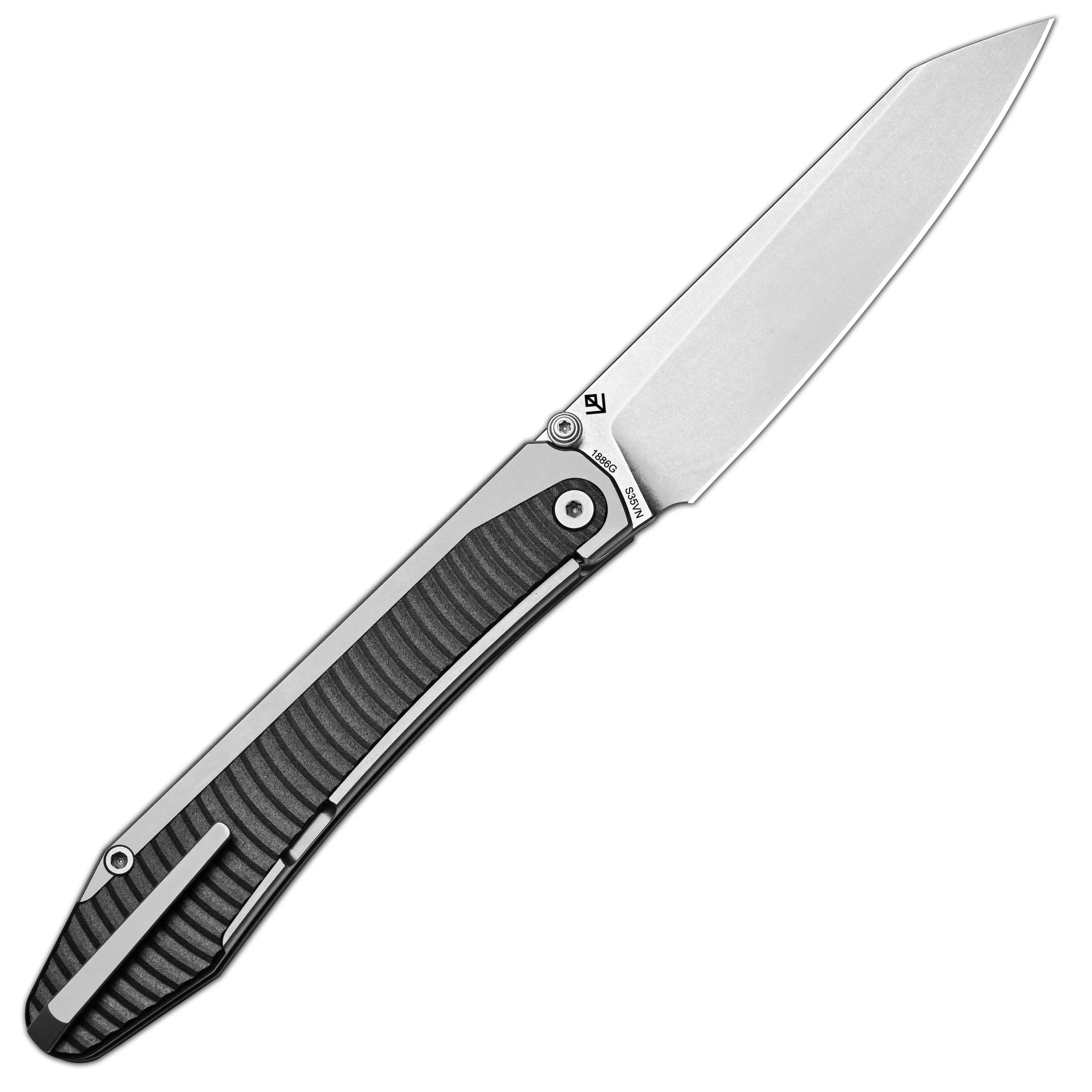Artisan Cutlery Trust Thumb Stud & Frame Lock Knife Titanium and Aluminum Handle (3.758'' Stone Wash S35VN Blade) 1886G-GY - Image 15