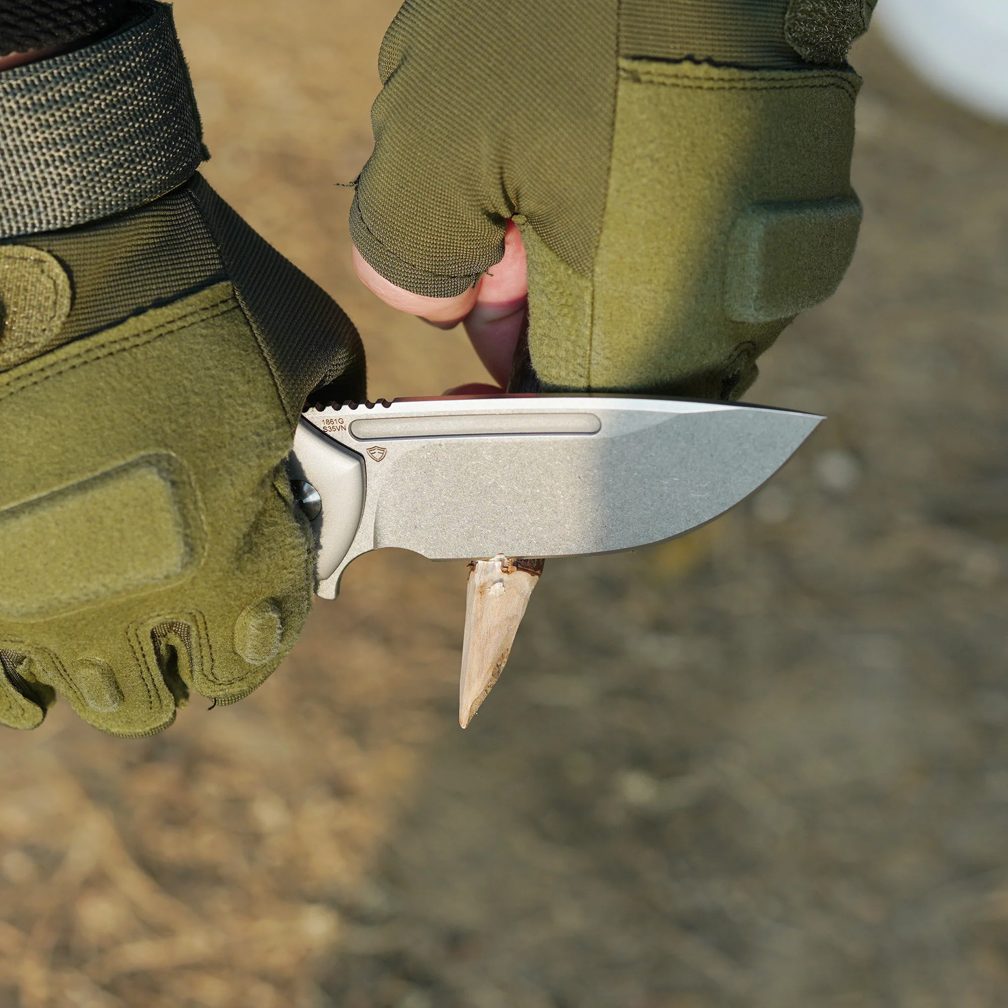 ArtisanCutlery Trux ATZ-1861G S35VN Blade Titanium Handle Folding Knives - Image 5