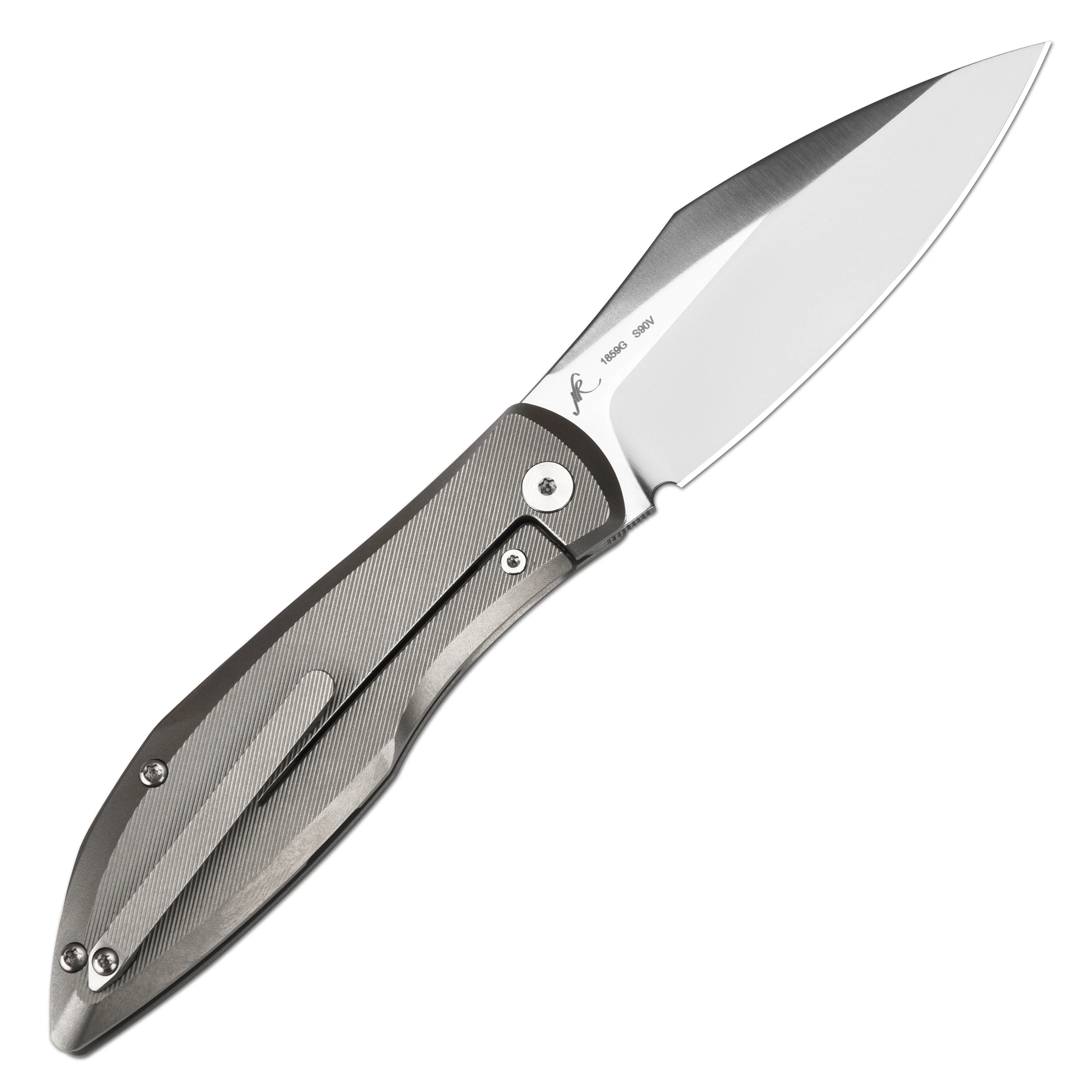 ArtisanCutlery Weyden ATZ-1859G S90V Blade Titanium Handle Folding Knives - Image 3