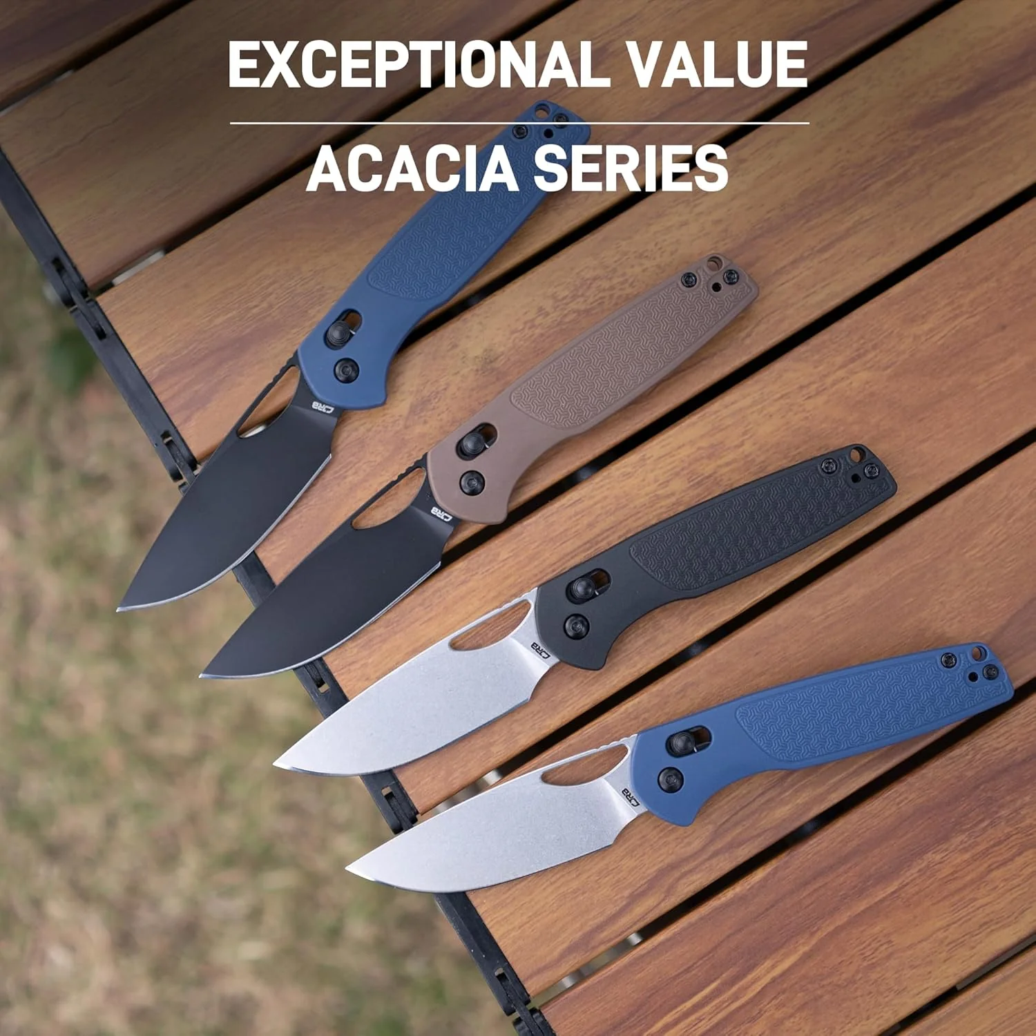 CJRB Acacia J1952 AR-RPM9 Blade Steel FRN Handle Folding Knives - Black PVD Blade/Brown FRN Handle (J1952-BBN) - Image 5