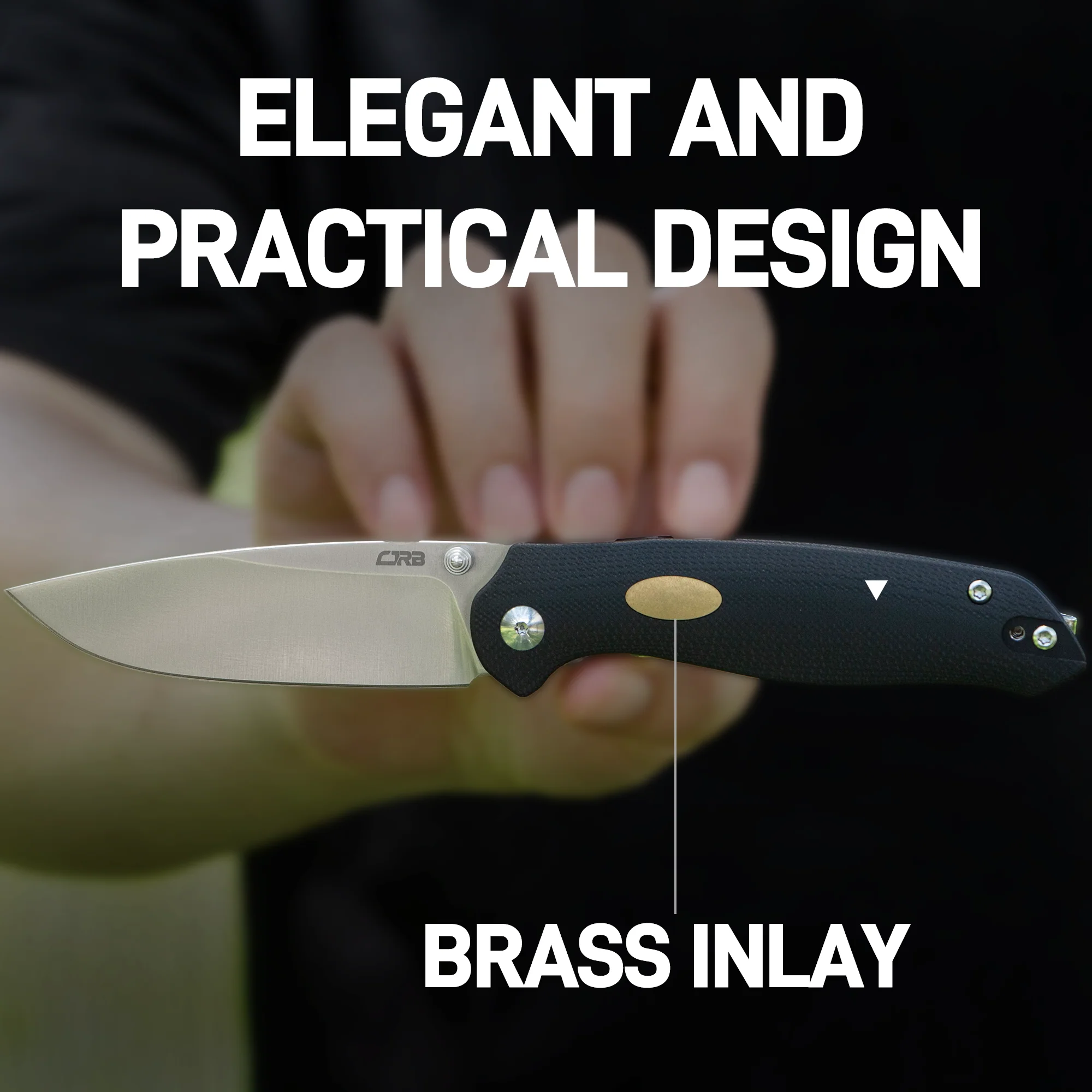 CJRB Aes J1938 AR-RPM9 Steel Blade G10 Handle Folding Knives - Image 8