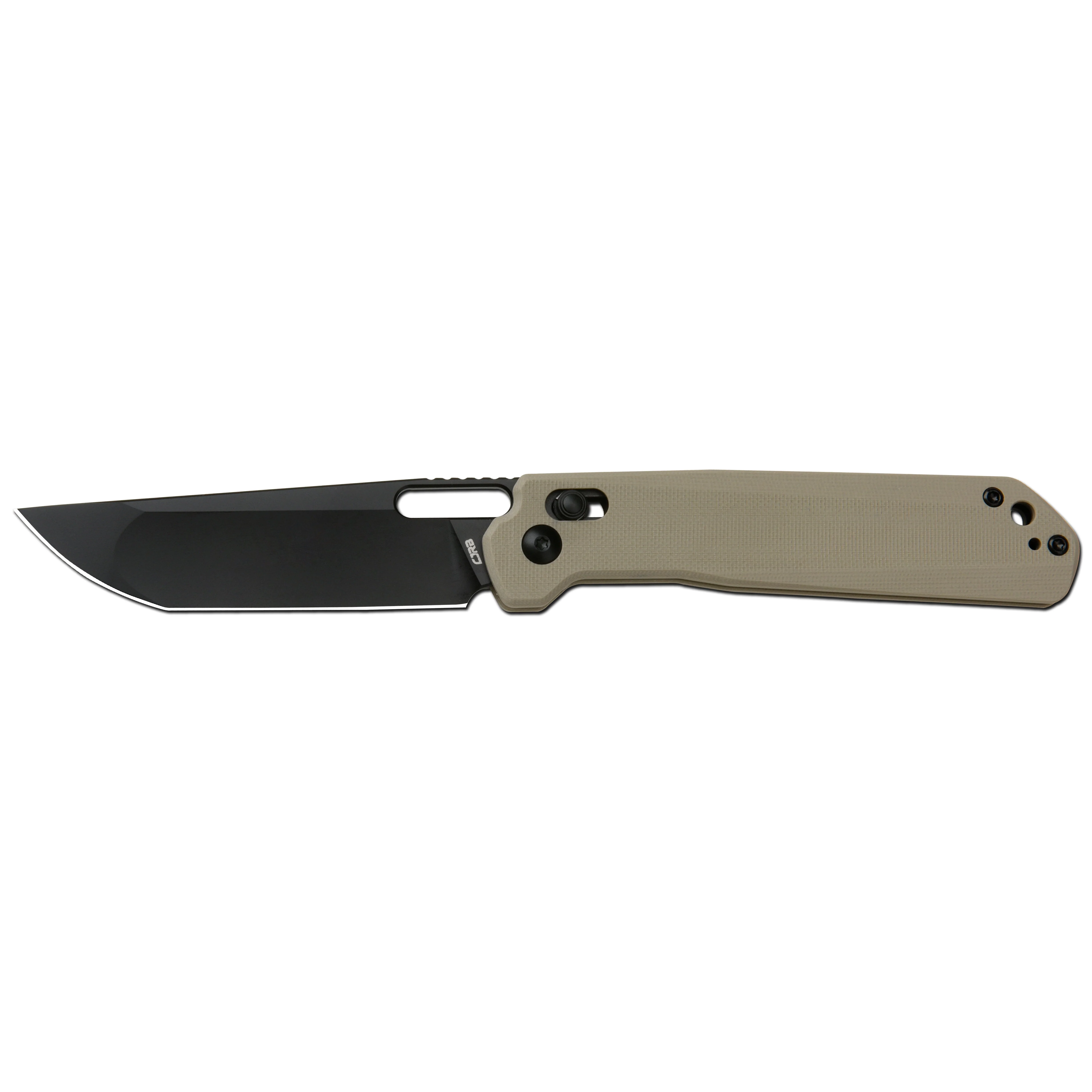 CJRB Bellona J1947 AR-RPM9 Steel Blade G10 Handle Folding Knives - Black PVD / Desert (J1947-BDE) - Image 5