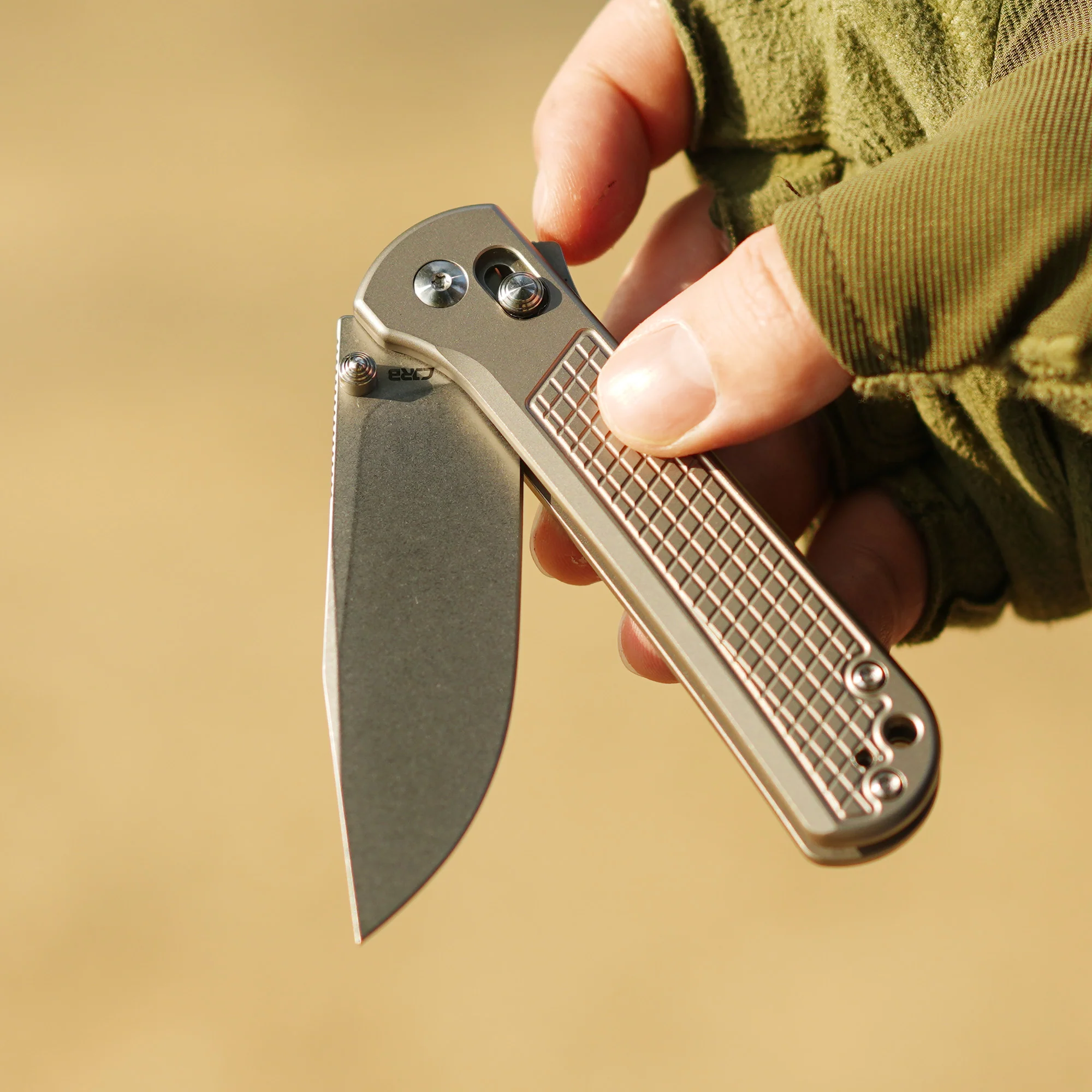 CJRB Bolt J1960G S90V Steel Blade Titanium Handle Folding Knives - Image 5