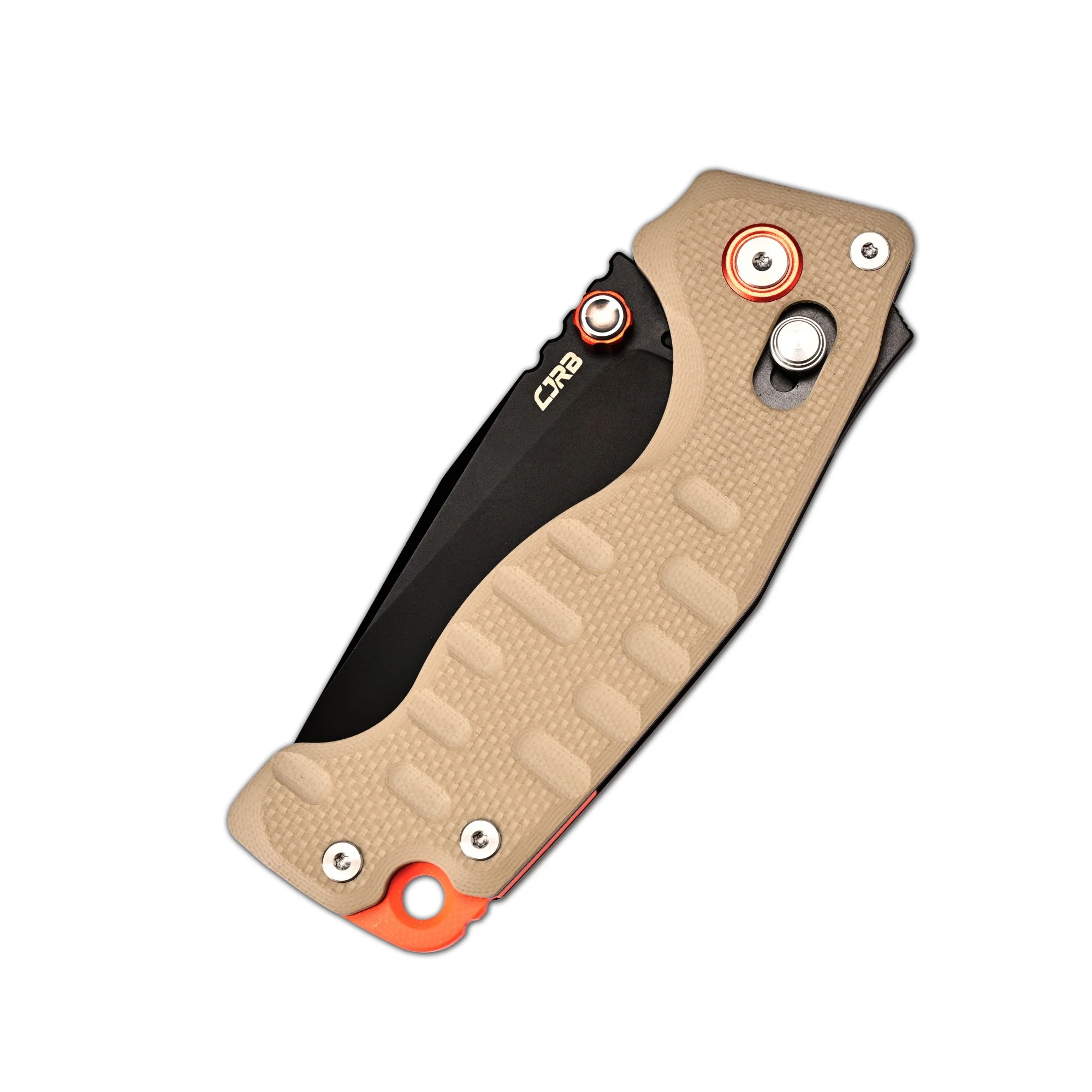 CJRB Doubletap Thumb Stud & Recoil Lock V2 Tatical Knife Desert G10 Handle(3.86'' D2 Black PVD Coating Blade) J1970-BDE - Image 10