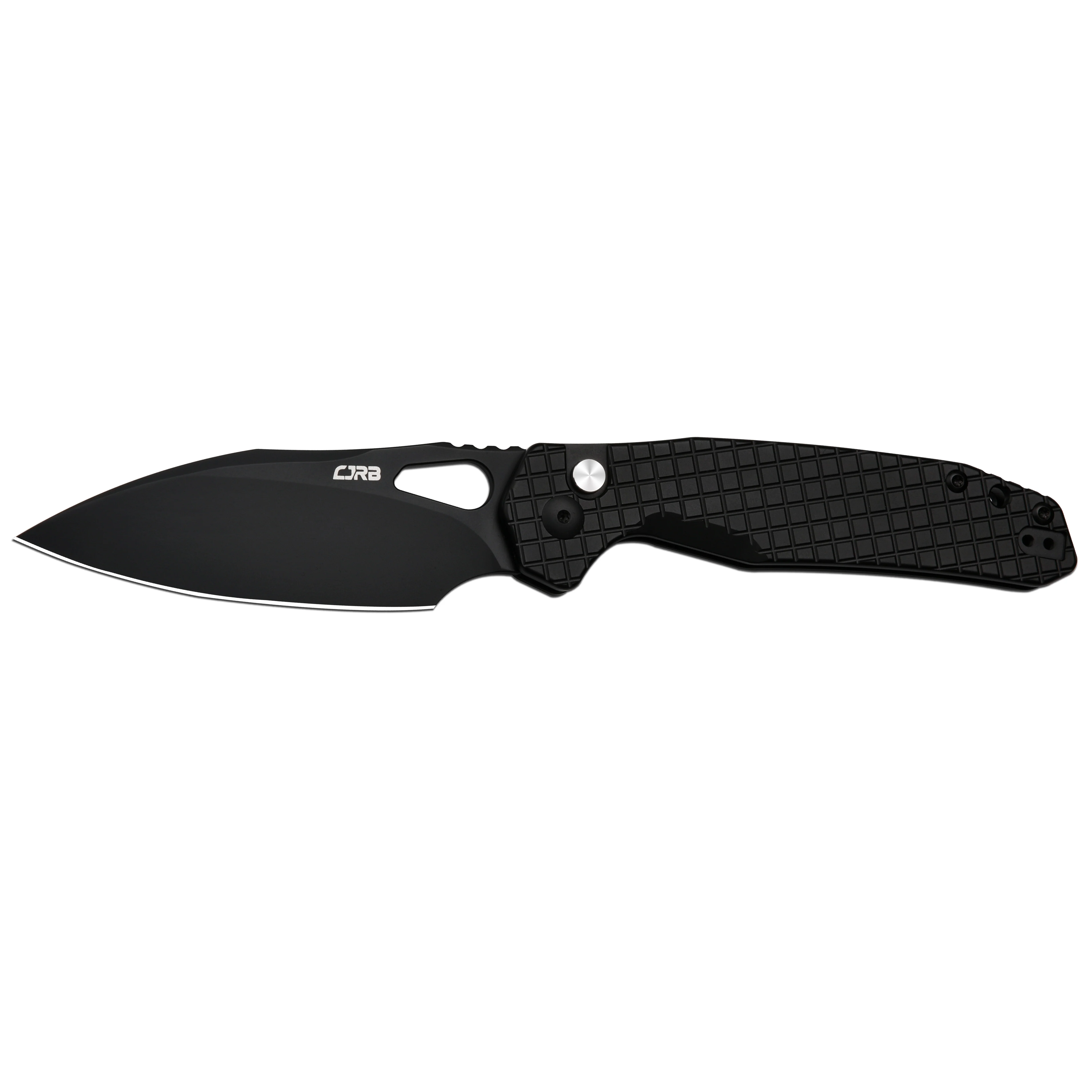 CJRB Frack J1931 AR-RPM9 Steel Blade Steel(Frag pattern) Handle Folding Knives - Black PVD (J1931-BFST) - Image 5