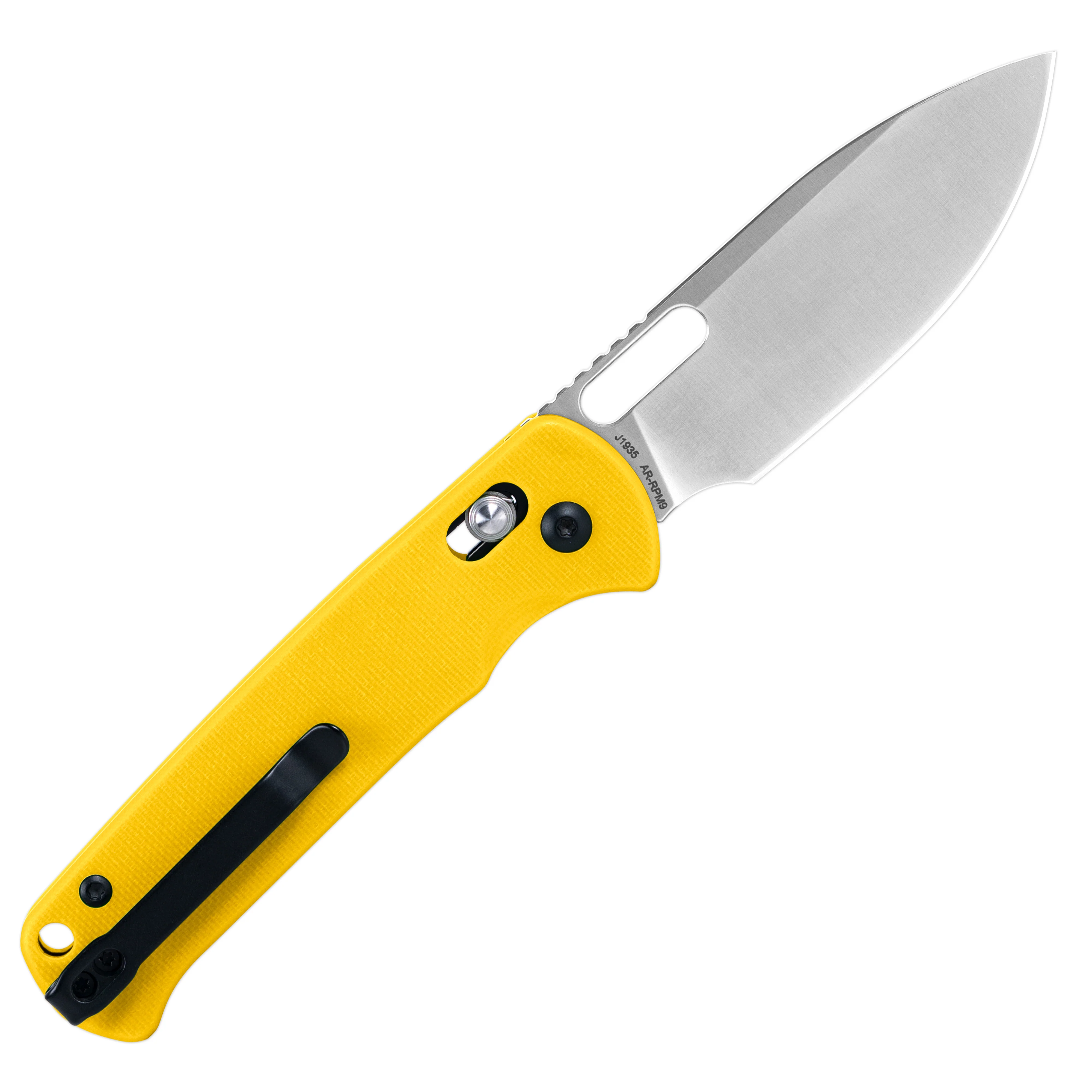 CJRB Hectare J1935 AR-RPM9 Steel Blade G10 Handle Folding Knives - Yellow (J1935-YE) - Image 3
