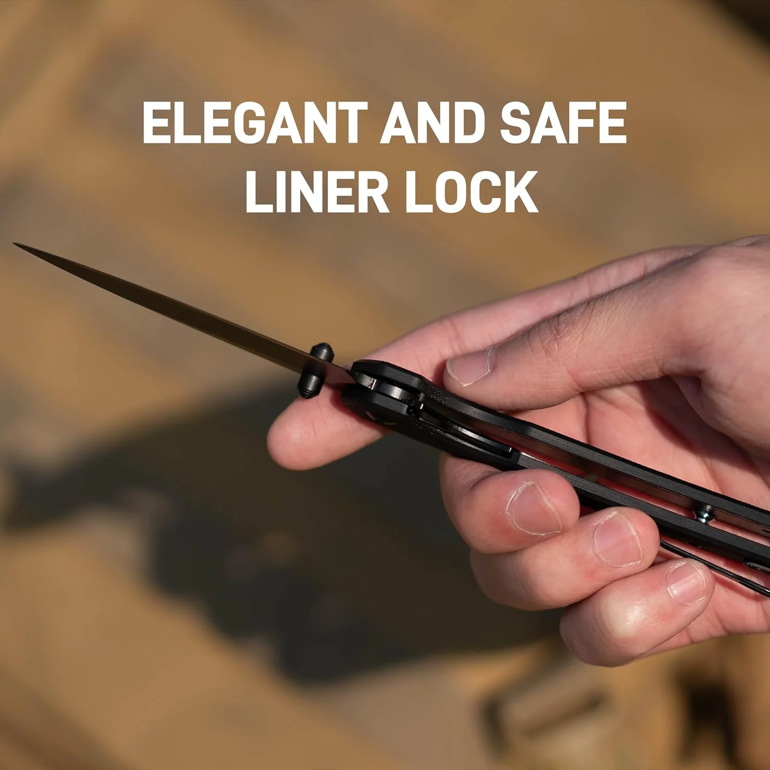 CJRB Kain J1956 AR-RPM9 Steel Blade G10 Handle Folding Knives - Black PVD/Black G10 (J1956-BBK) - Image 6