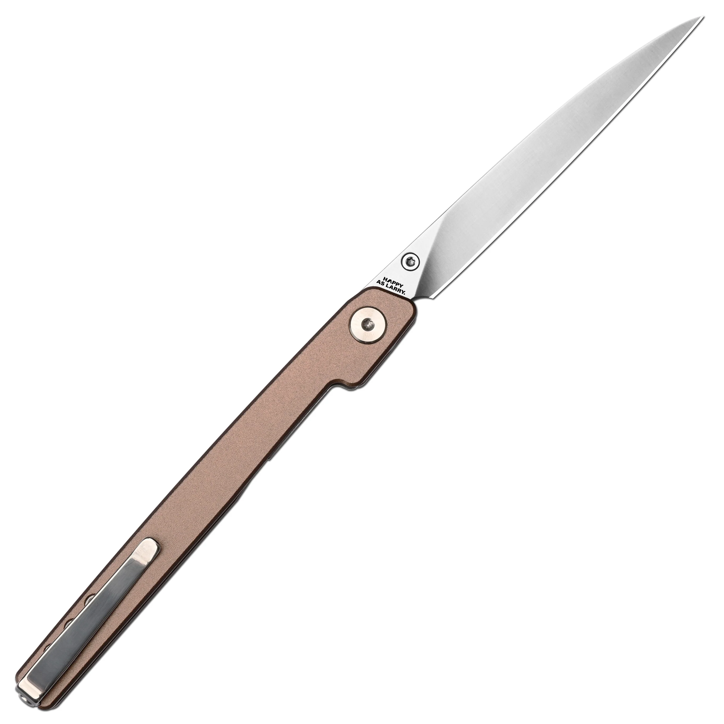 CJRB Lanky Thumb Stud & Liner Lock Knife Champagne Aluminum Handle (3.58'' AR-RPM9 Sand Polish Blade) J1965-CP - Image 10