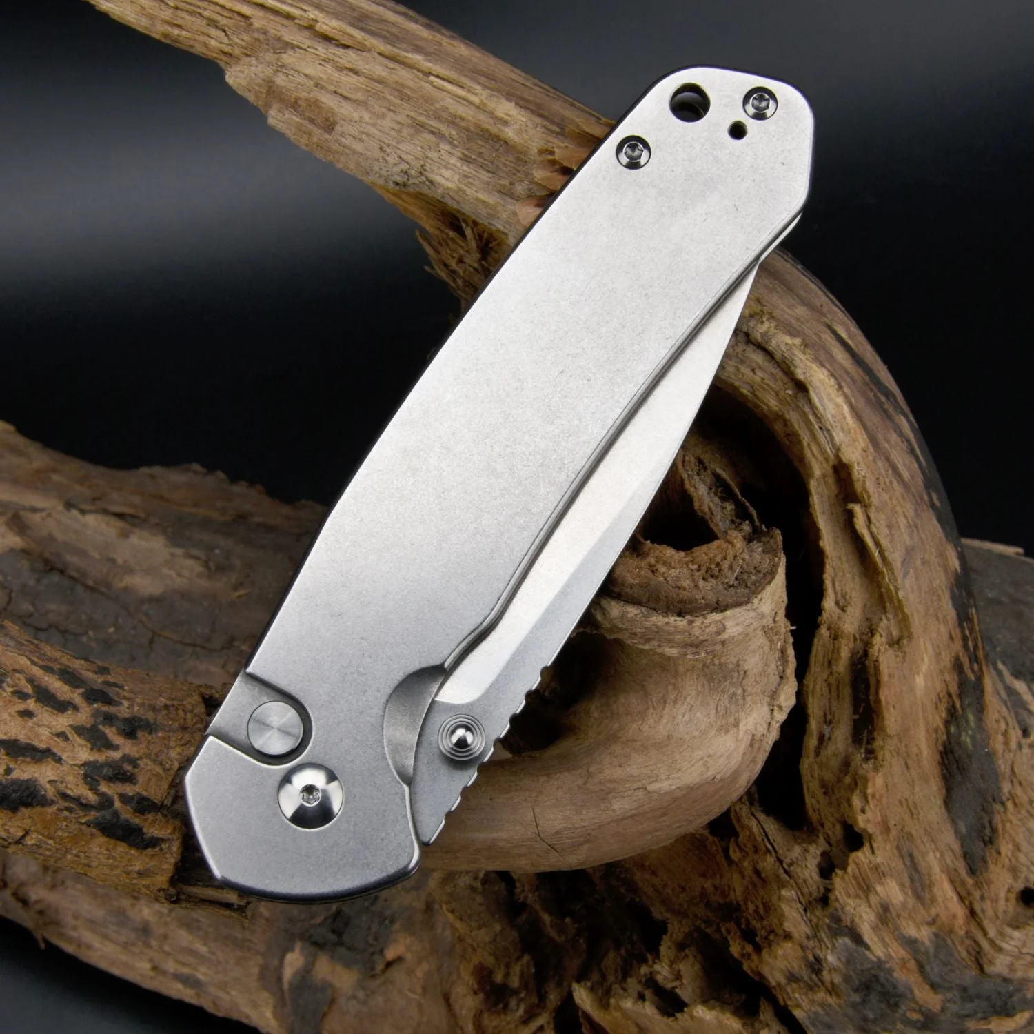 CJRB Large Pyrite J1925L AR-RPM9 Steel Blade Steel Handle Folding Knives - Image 3