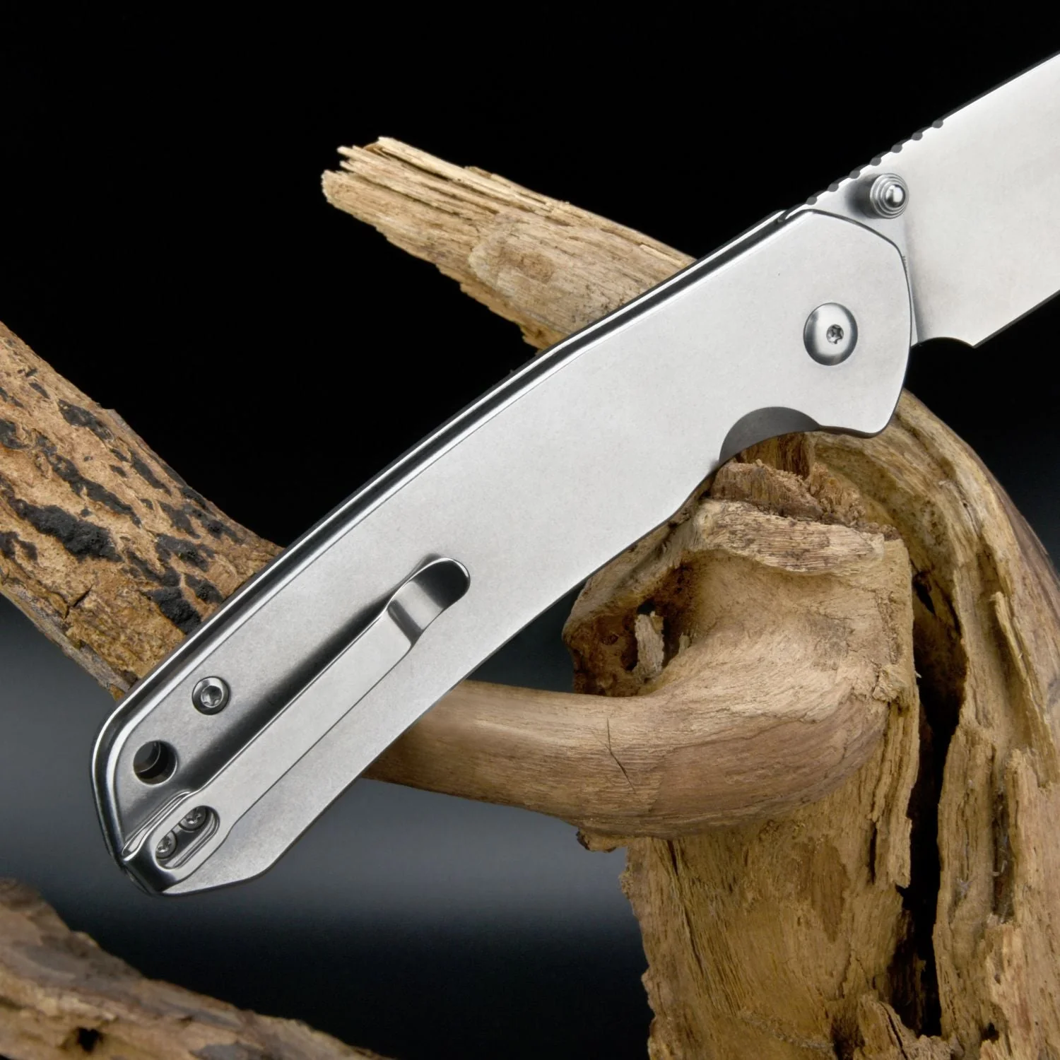 CJRB Large Pyrite J1925L AR-RPM9 Steel Blade Steel Handle Folding Knives - Image 4