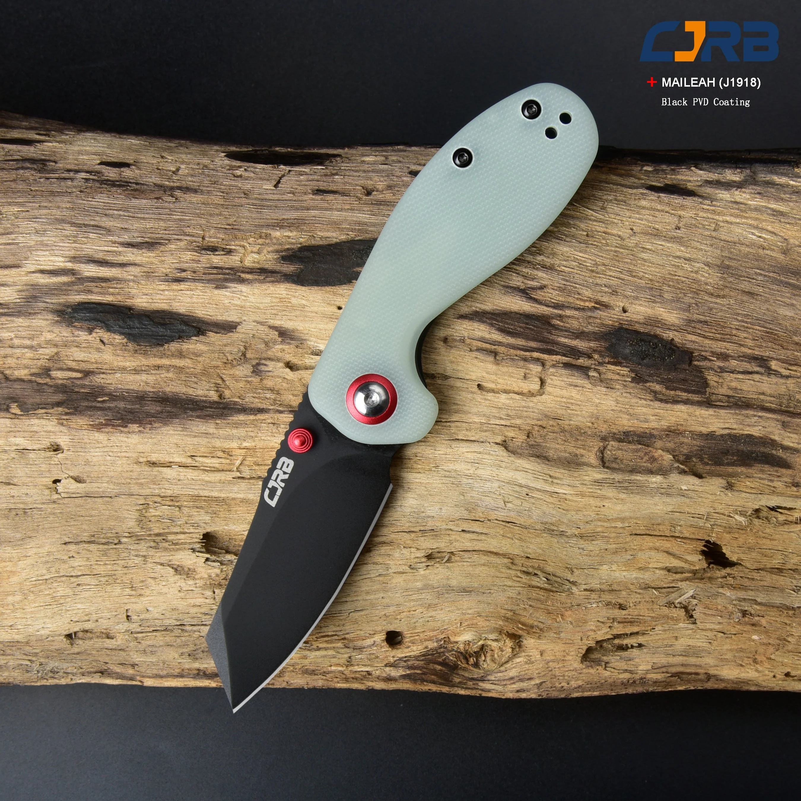 CJRB Maileah J1918 AR-RPM9 Steel Black Pvd Blade G10 Handle Folding Knives - Image 10