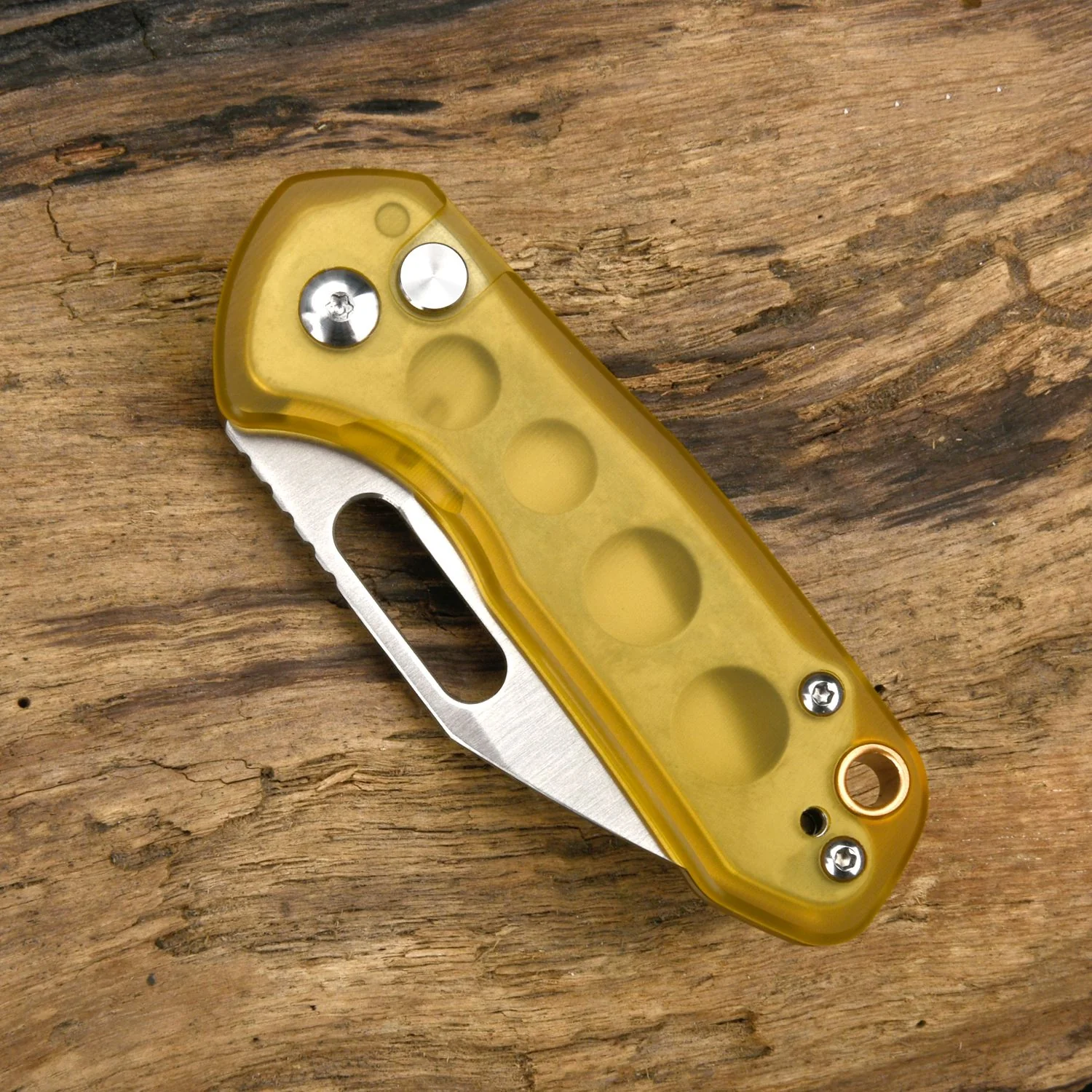 CJRB Mini Pyrite J1933 AR-RPM9 Steel Blade Ultem Handle Folding Knives - Image 5