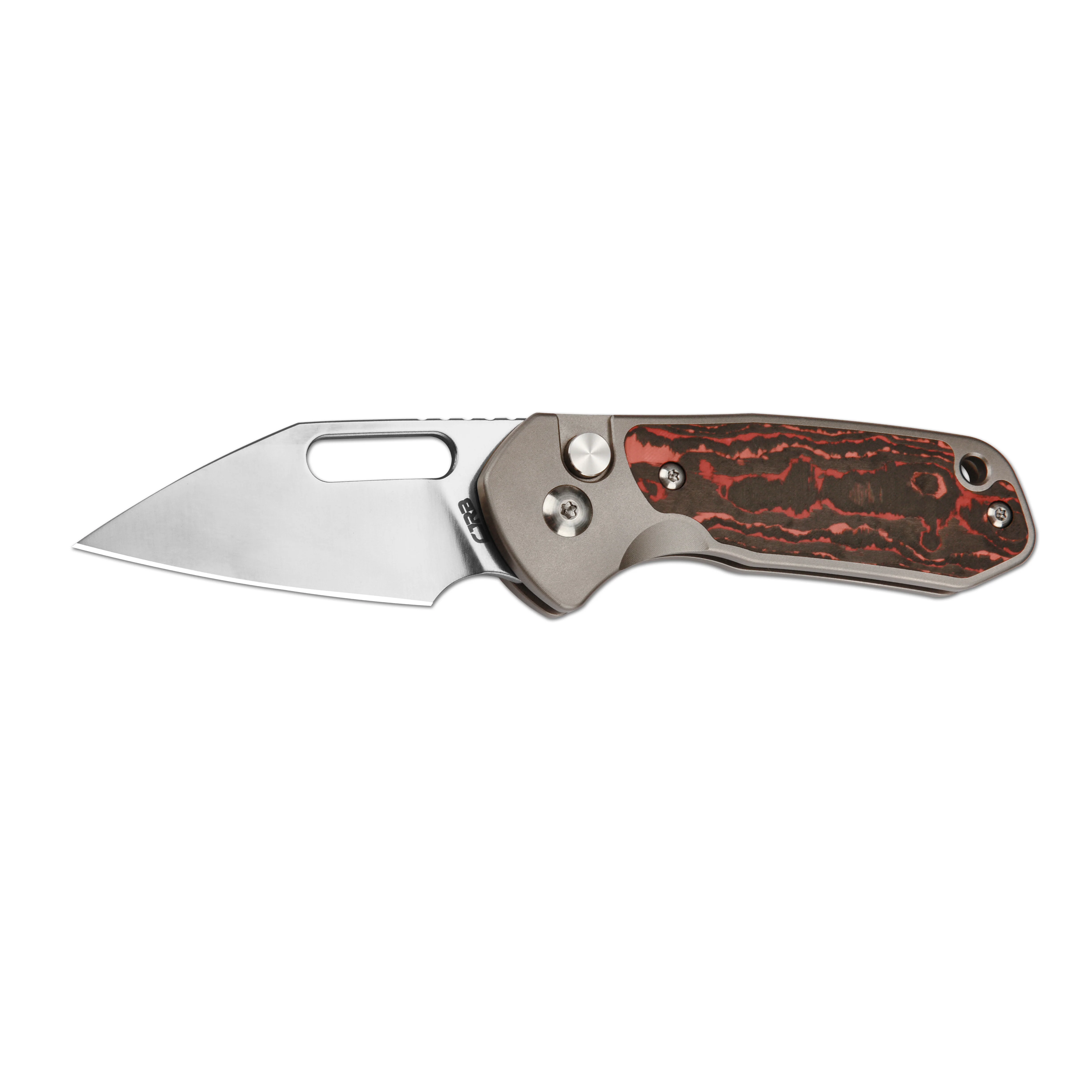 CJRB Mini Pyrite J1933 CPM S90V Blade Titanium and Fat Carbon Handle Folding Knives(Limited Edition) - Image 10