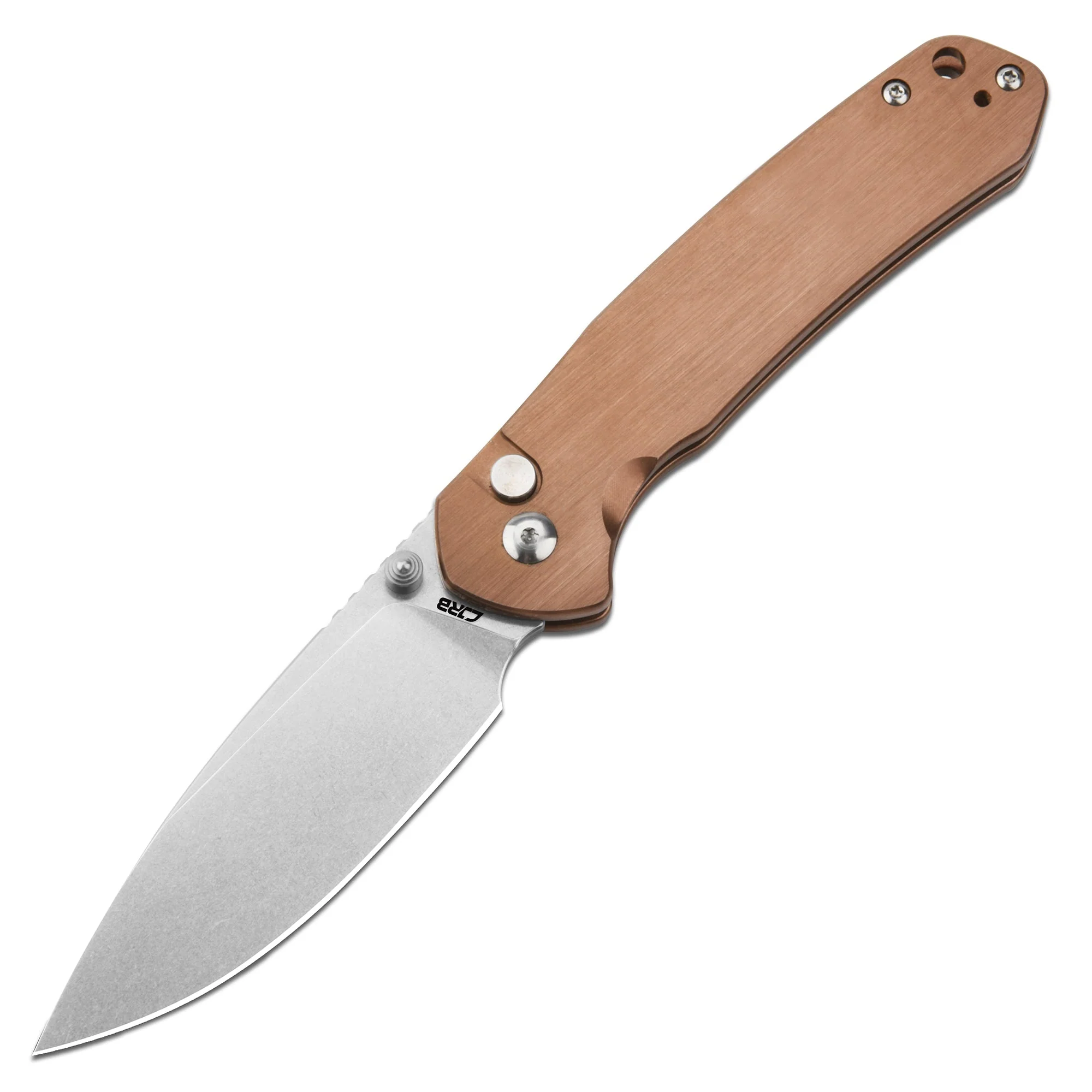 CJRB Pyrite J1925 AR-RPM9 Steel Blade Steel Handle Folding Knives Copper Colored - Image 6
