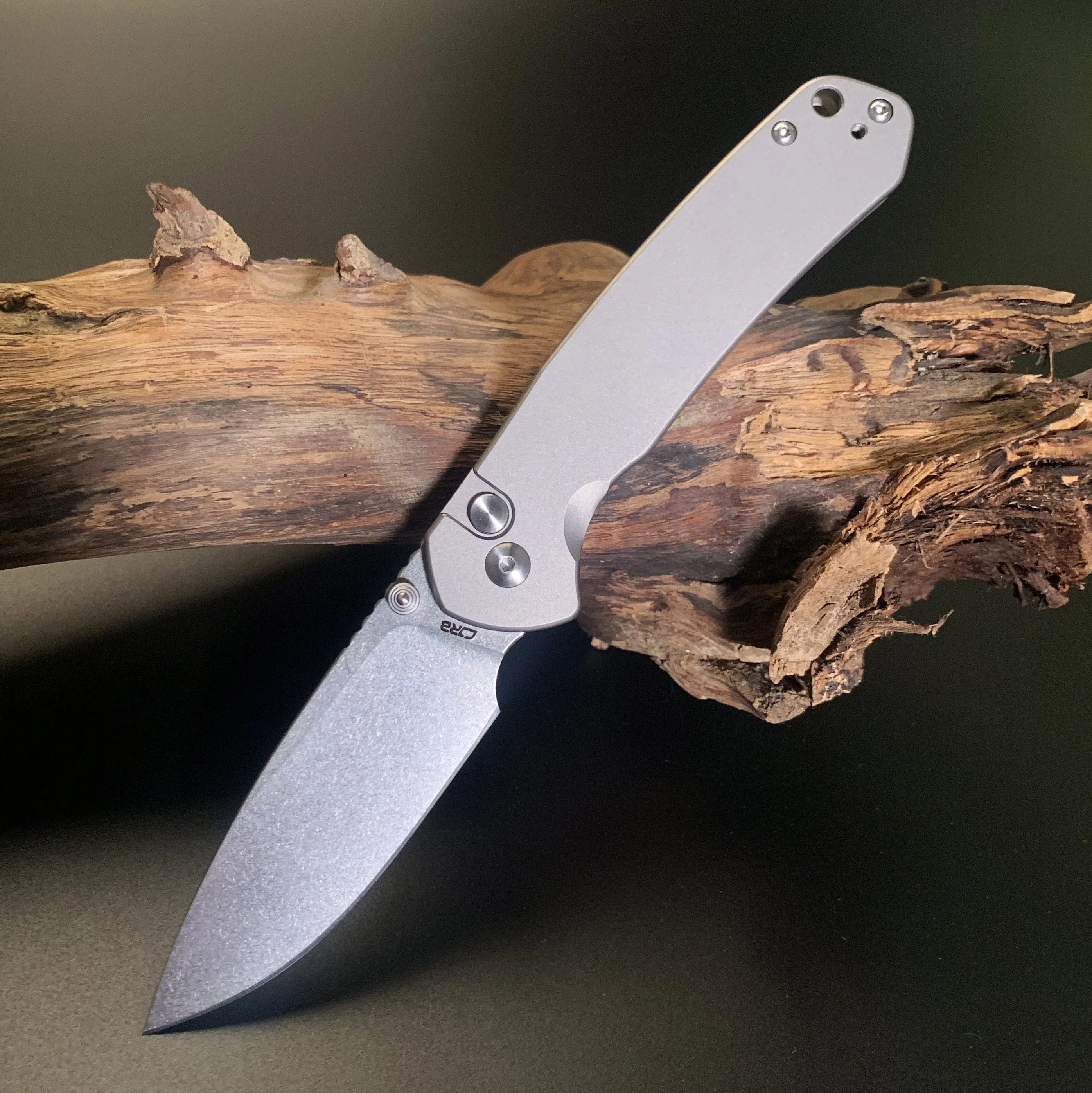 CJRB Pyrite J1925T AR-RPM9 Steel Blade Titanium Handle Folding Knives - Image 4