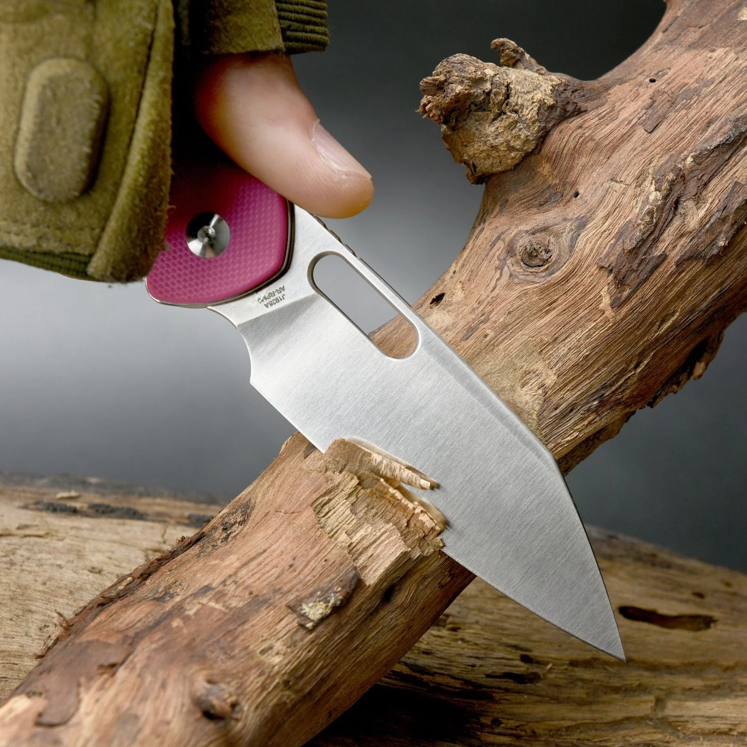 CJRB Pyrite-Alt Wharncliffe J1925A AR-RPM9 Steel Sand Polish Blade G10 Handle Folding Knives - Image 6