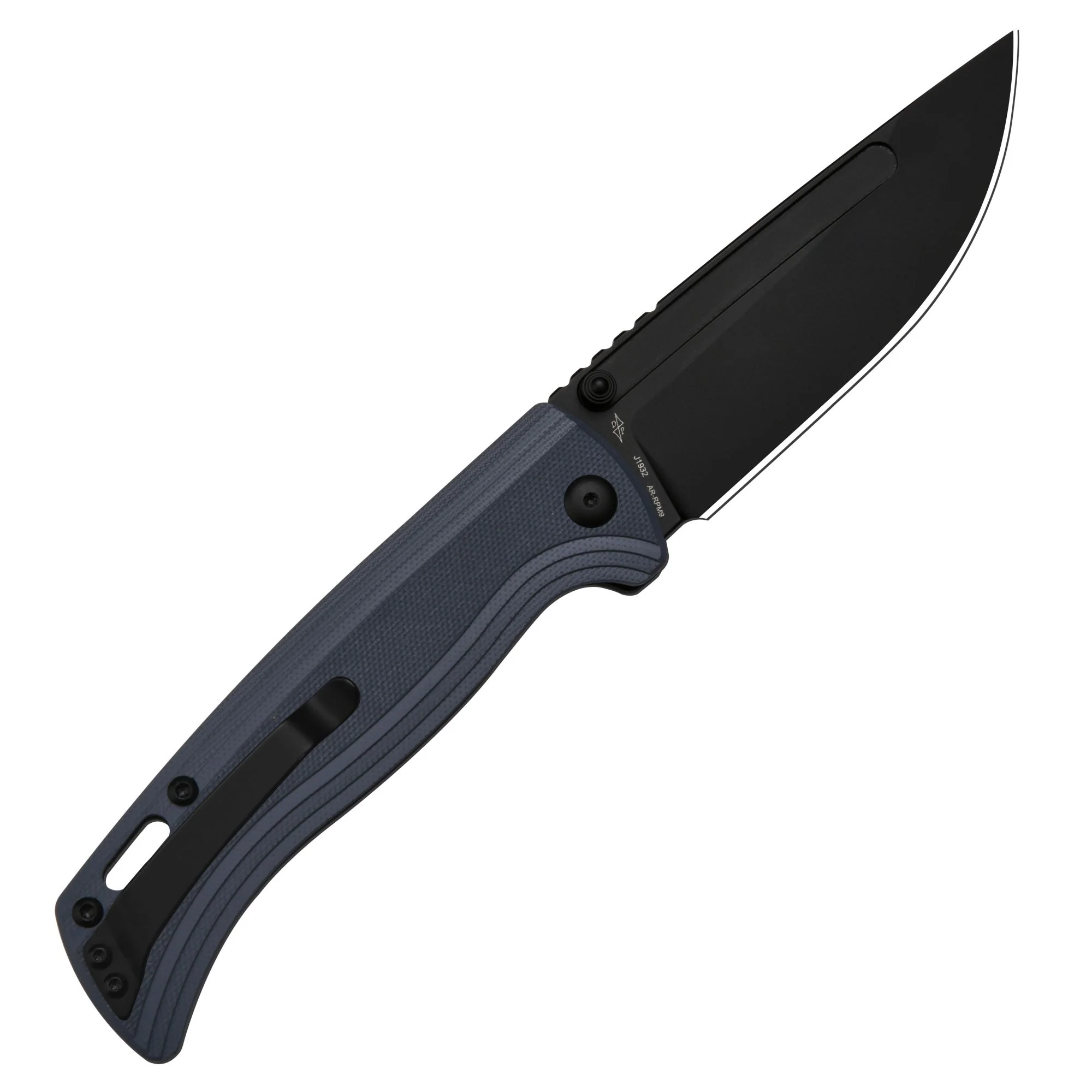 CJRB Resource J1932 AR-RPM9 Steel G10 Handle Folding Knives - Black PVD / Grey (J1932-BGY) - Image 3