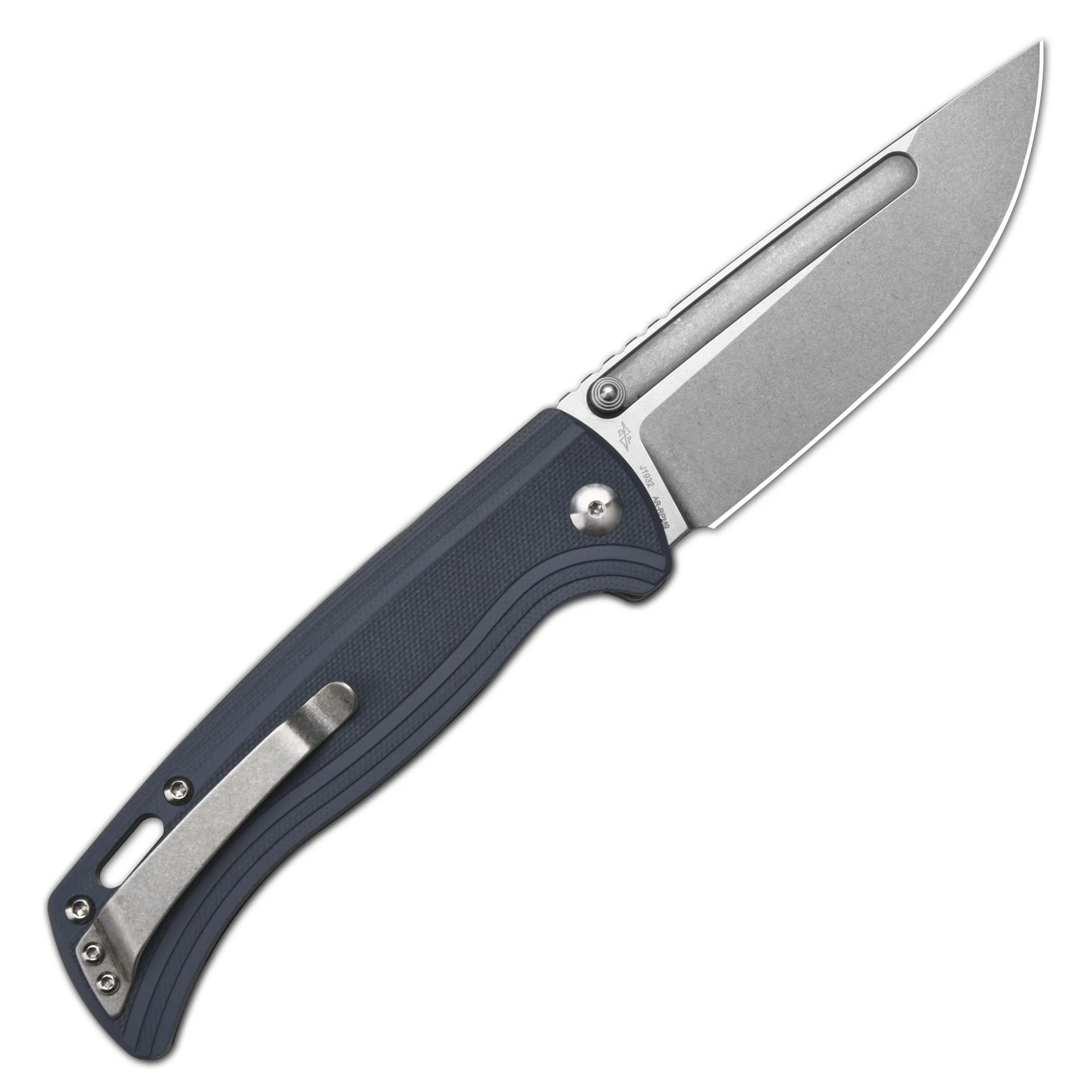 CJRB Resource J1932 AR-RPM9 Steel G10 Handle Folding Knives - Stone Wash / Grey (J1932-GY) - Image 4