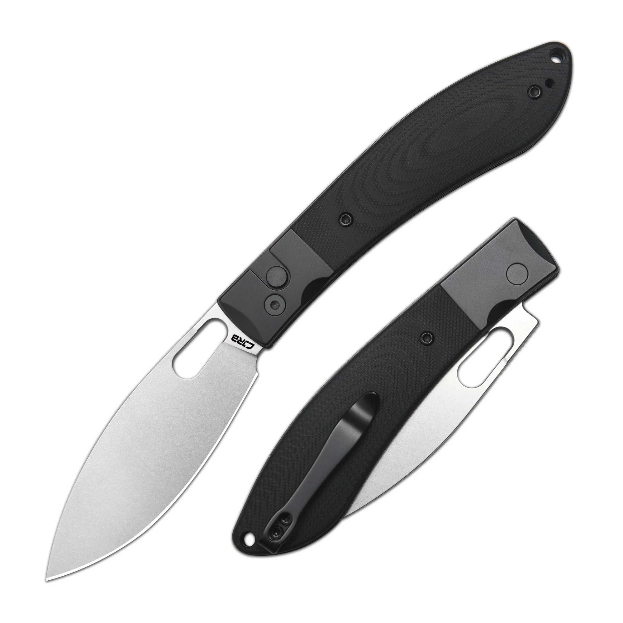 CJRB Sasaya J1959 AR-RPM9 Steel Blade G10 Handle Folding Knives - Black (J1959-BK) - Image 8