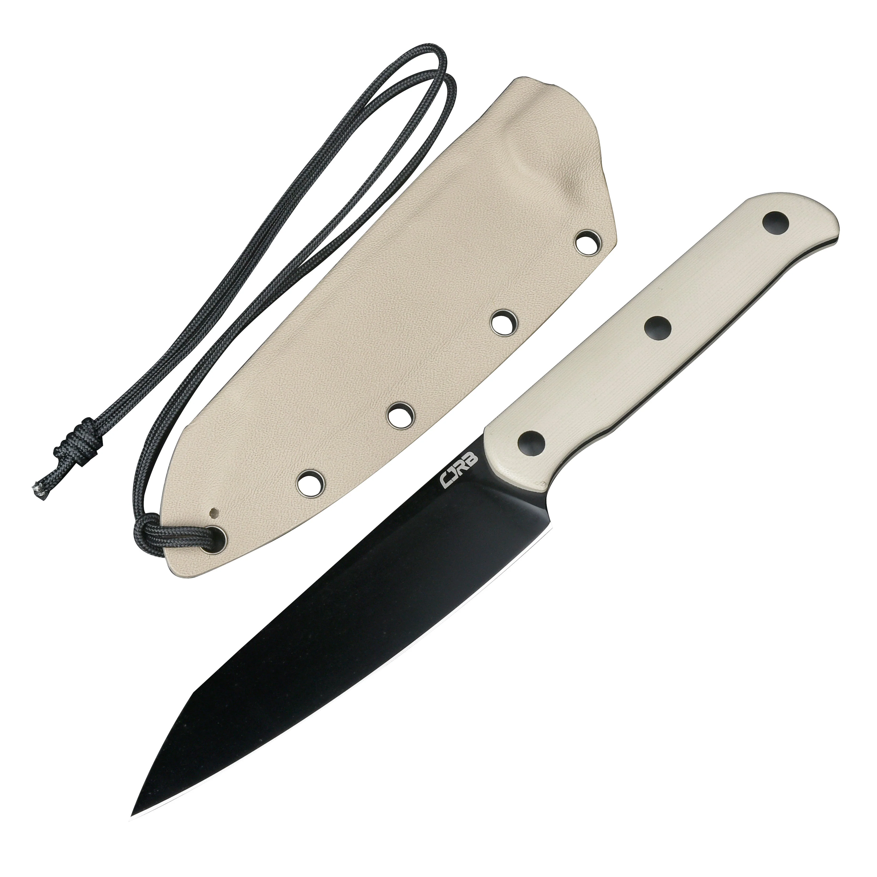 CJRB Silax J1921B AR-RPM9 Black Pvad Coated Blade G10 Handle Fixed Blade Knives - Image 4