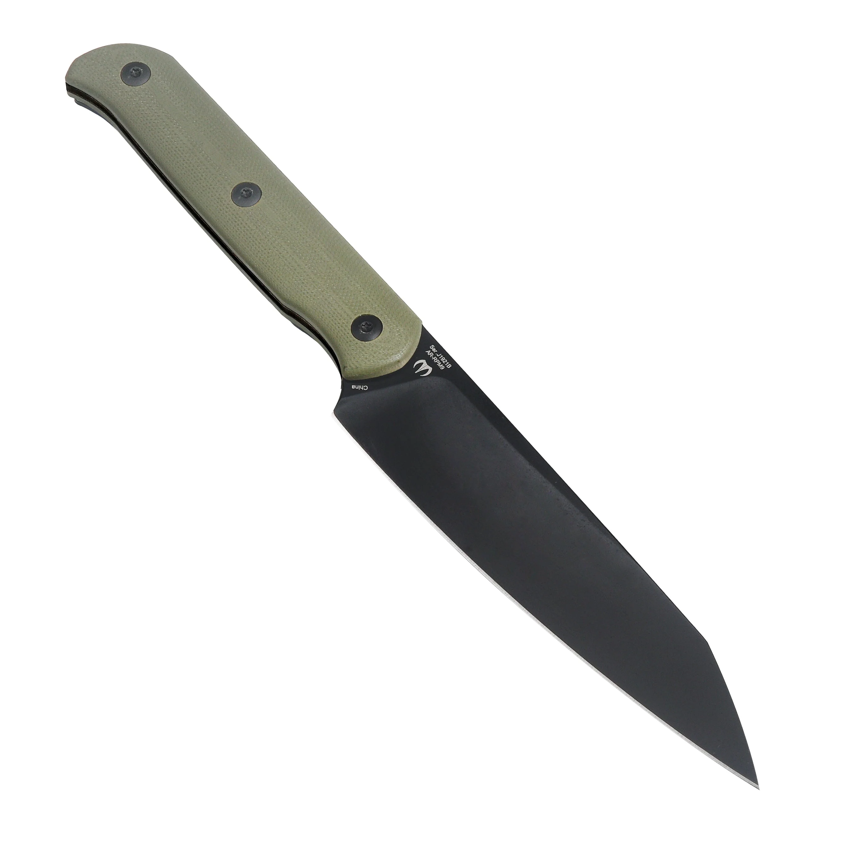 CJRB Silax J1921B AR-RPM9 Black Pvad Coated Blade G10 Handle Fixed Blade Knives - Image 7