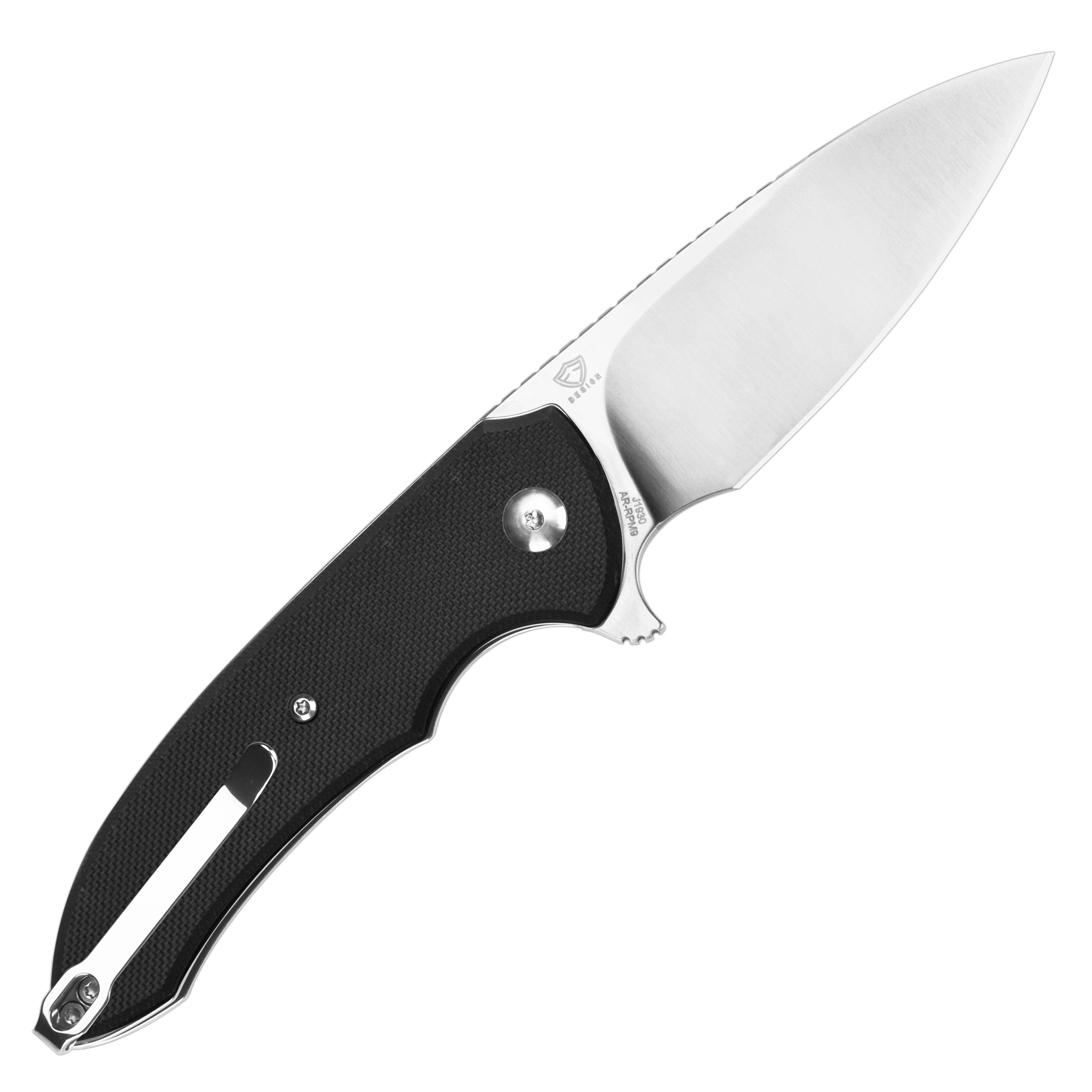CJRB Space Cowboy J1930 AR-RPM9 Steel Blade G10 Handle Folding Knives - Black (J1930-BK) - Image 3