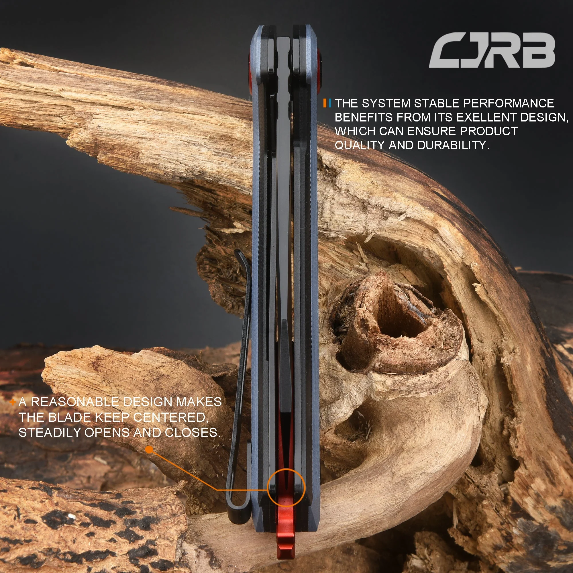 CJRB Tigris J1919 AR-RPM9 Steel Black Pvd Blade Black&Blue G10 Handle Pocket Knives Folding Knives Edc Knives - Image 6